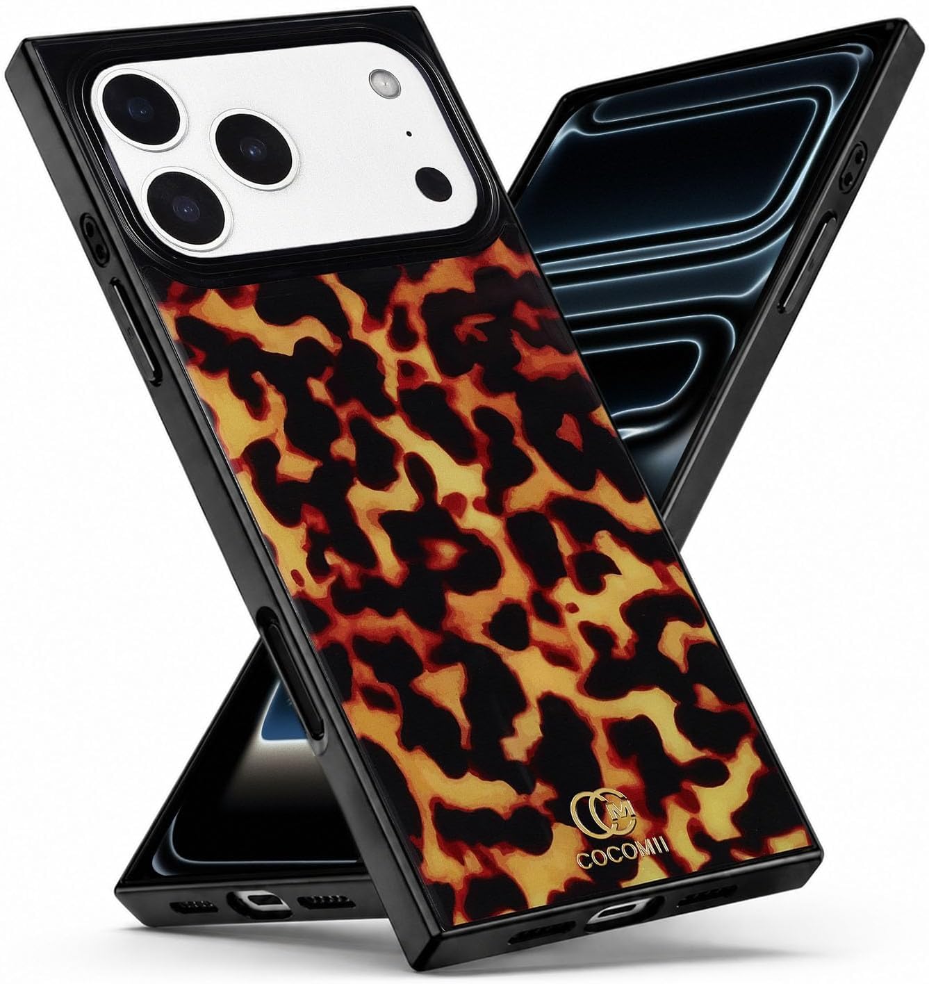 Detalle de COCOMII Rectangle for iPhone 17 Pro Max Case, Amber Tortoiseshell