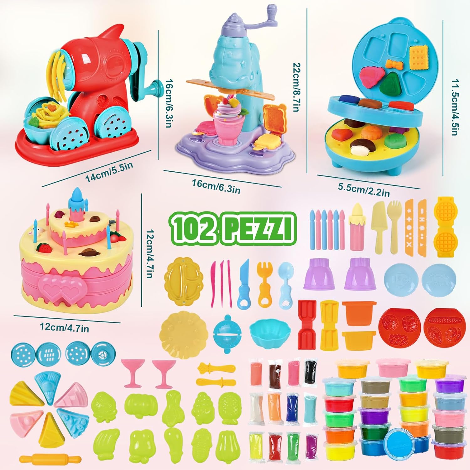 Detalle de JONRRYIN Formine per plastilina 102 pezzi 🎨
