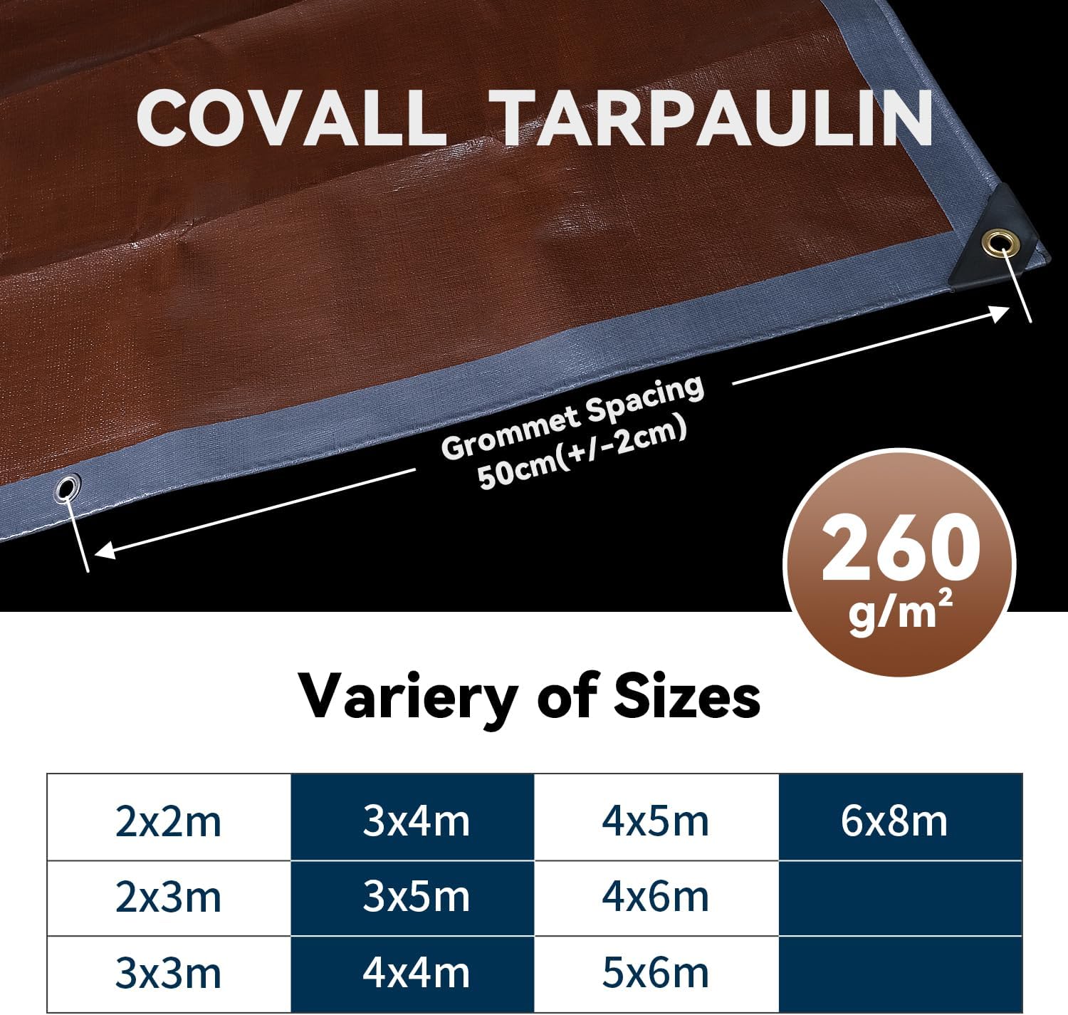 Thumbnail 4 de Covall 6x8m waterproof tarpaulin sheet