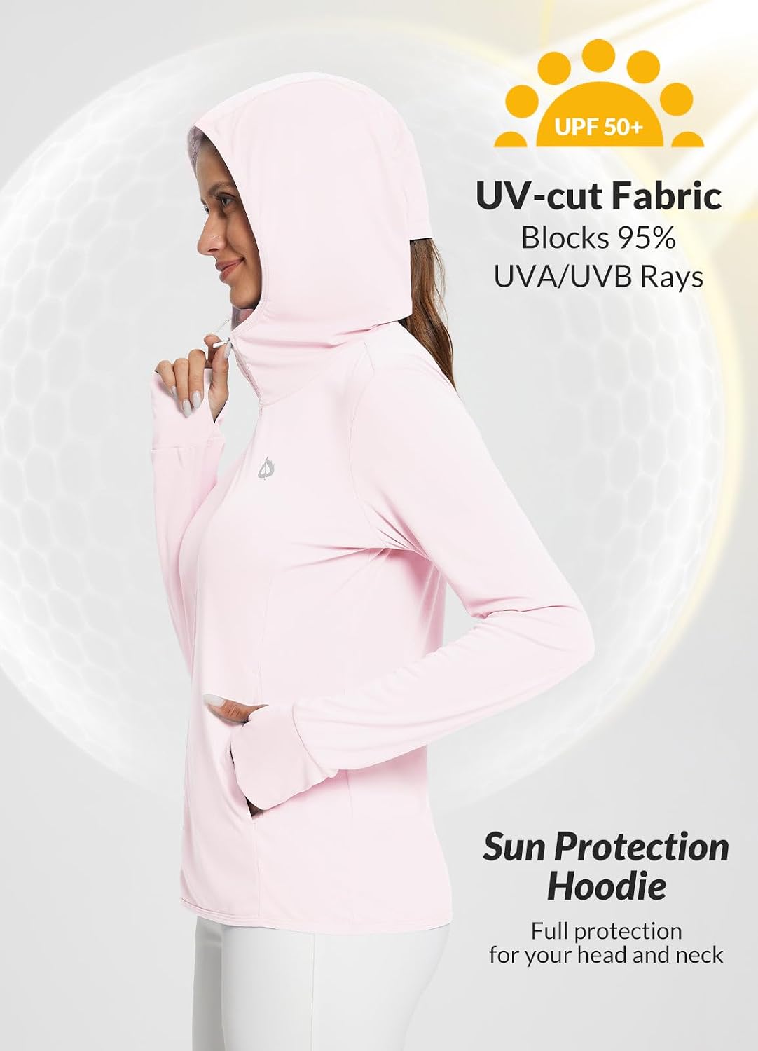 Detalle de baleaf Women's Sun Protection Jacket Hoodie — Lightweight UPF 50+ Cover Up