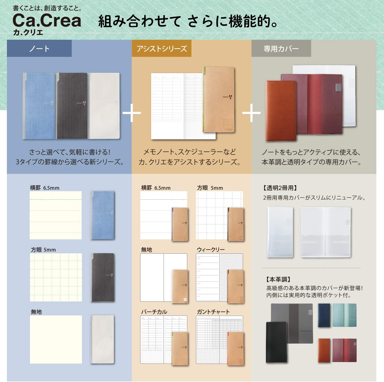 Detalle de PLUS NO-681DA カ.クリエ アシストノート 横罫6.5mm 5冊セット