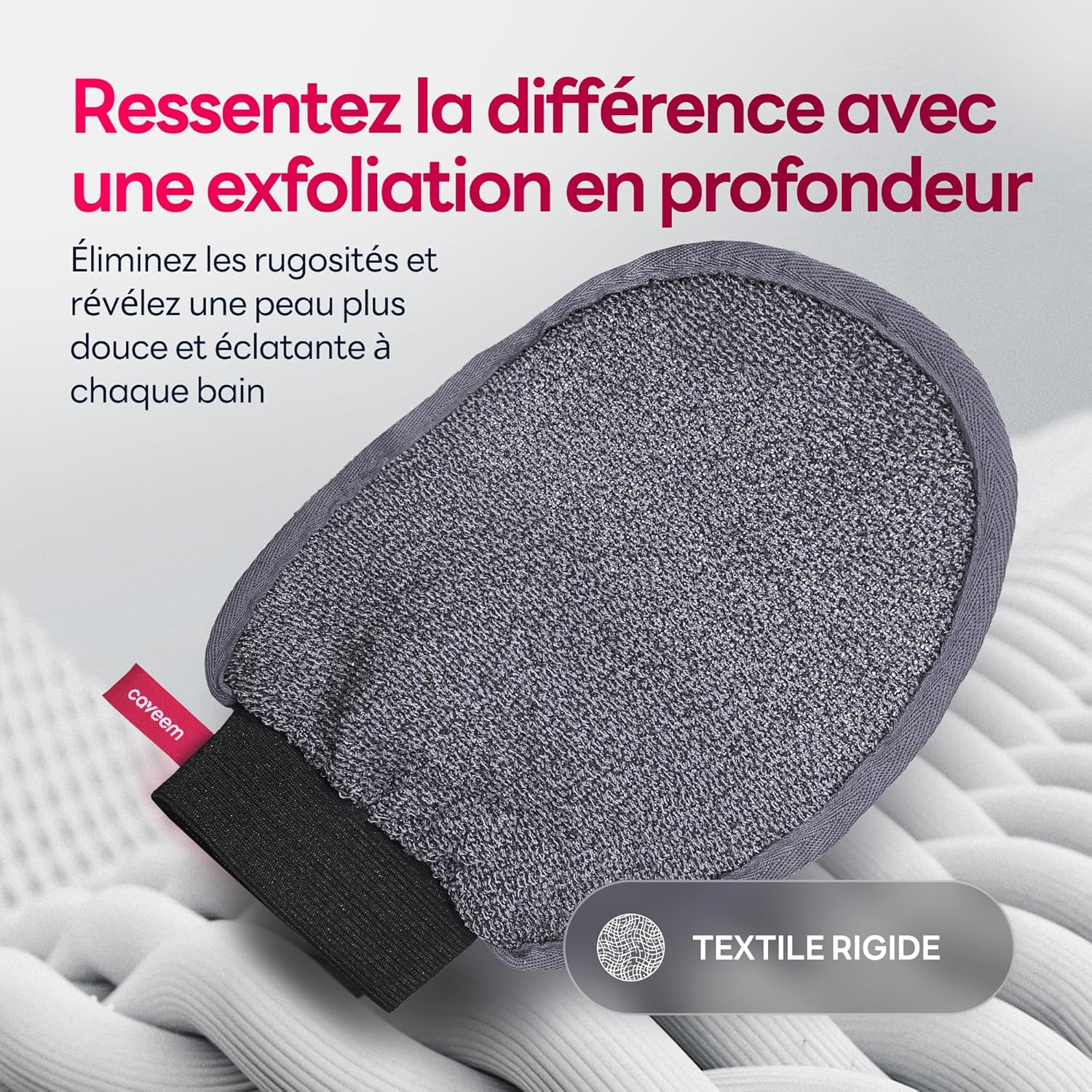 Detalle de Caveem Gant exfoliant coréen (lot de 2) – gommage corps pour une exfoliation en profondeur sous la douche