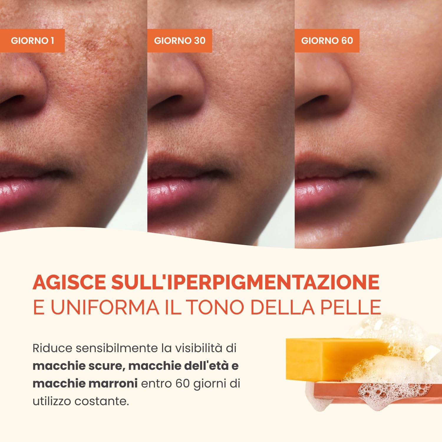 Thumbnail 4 de PLANTIFIQUE Turmeric & Kojic Acid Soap sapone esfoliante viso e corpo (4 pezzi) per un tono più uniforme