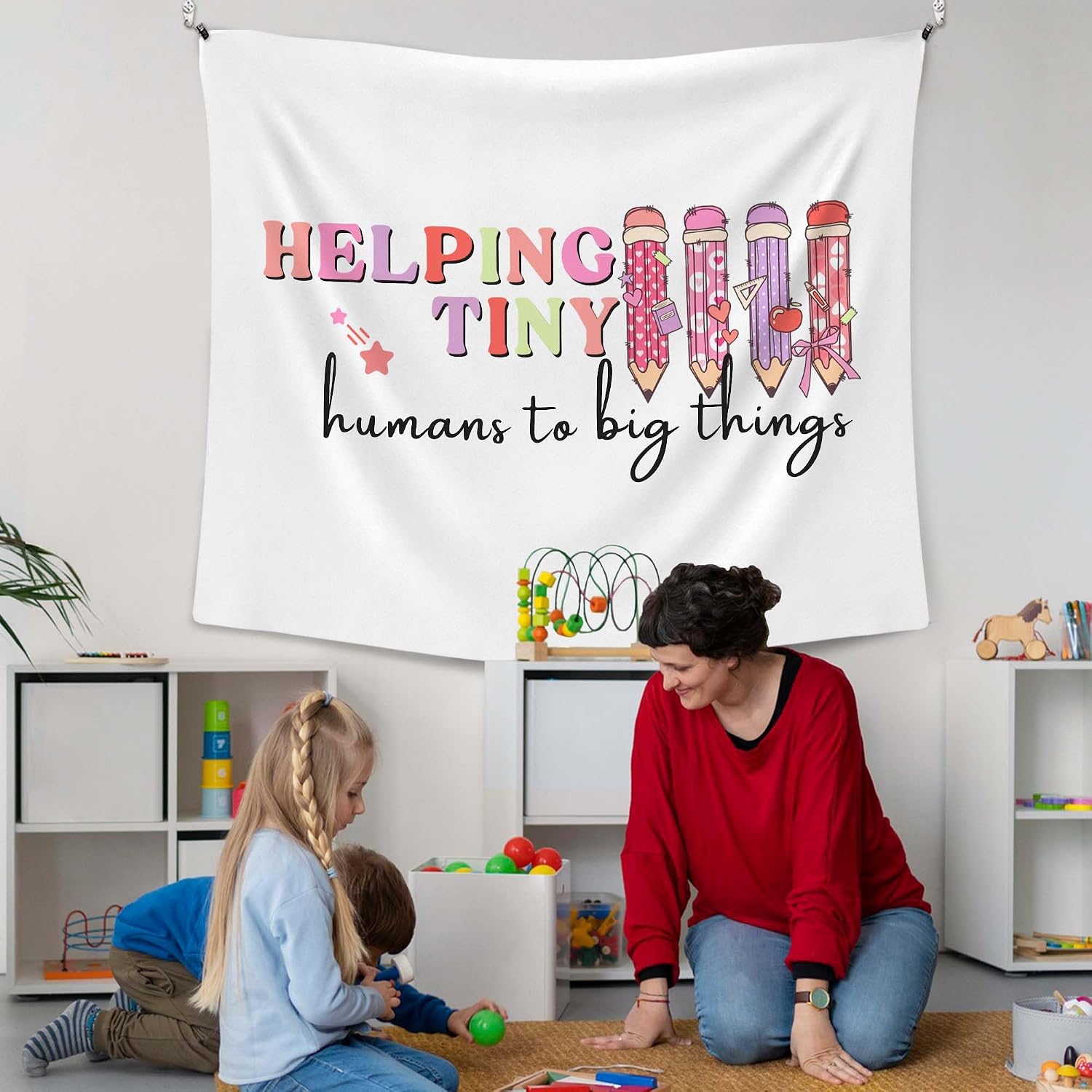 Thumbnail 4 de XLDLIOO Teacher Classroom Tapestry, 50 x 60 in Polyester Wall Hanging