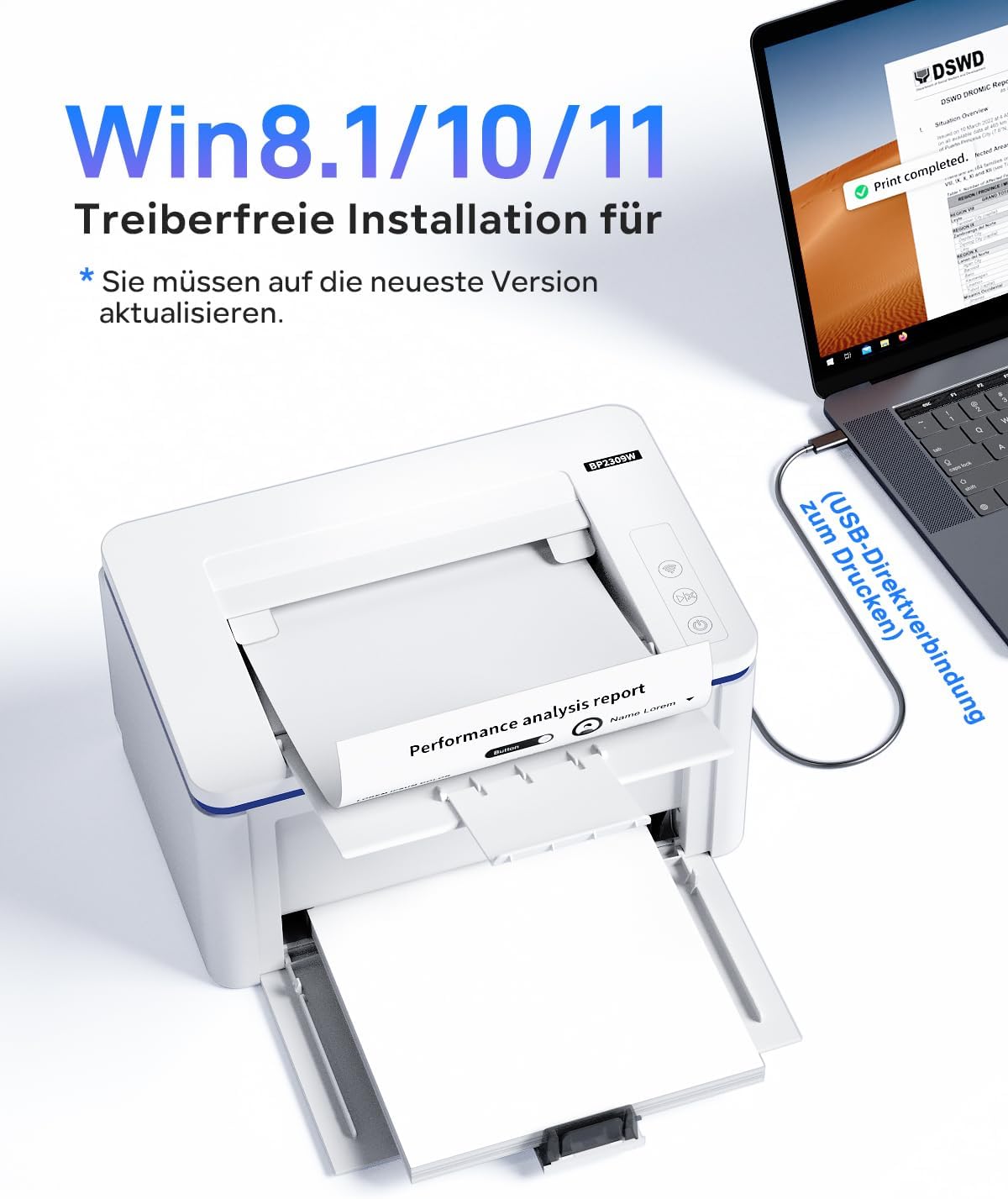 Thumbnail 6 de PANTUM BP2309W Laserdrucker 20 ppm für Zuhause und Büro