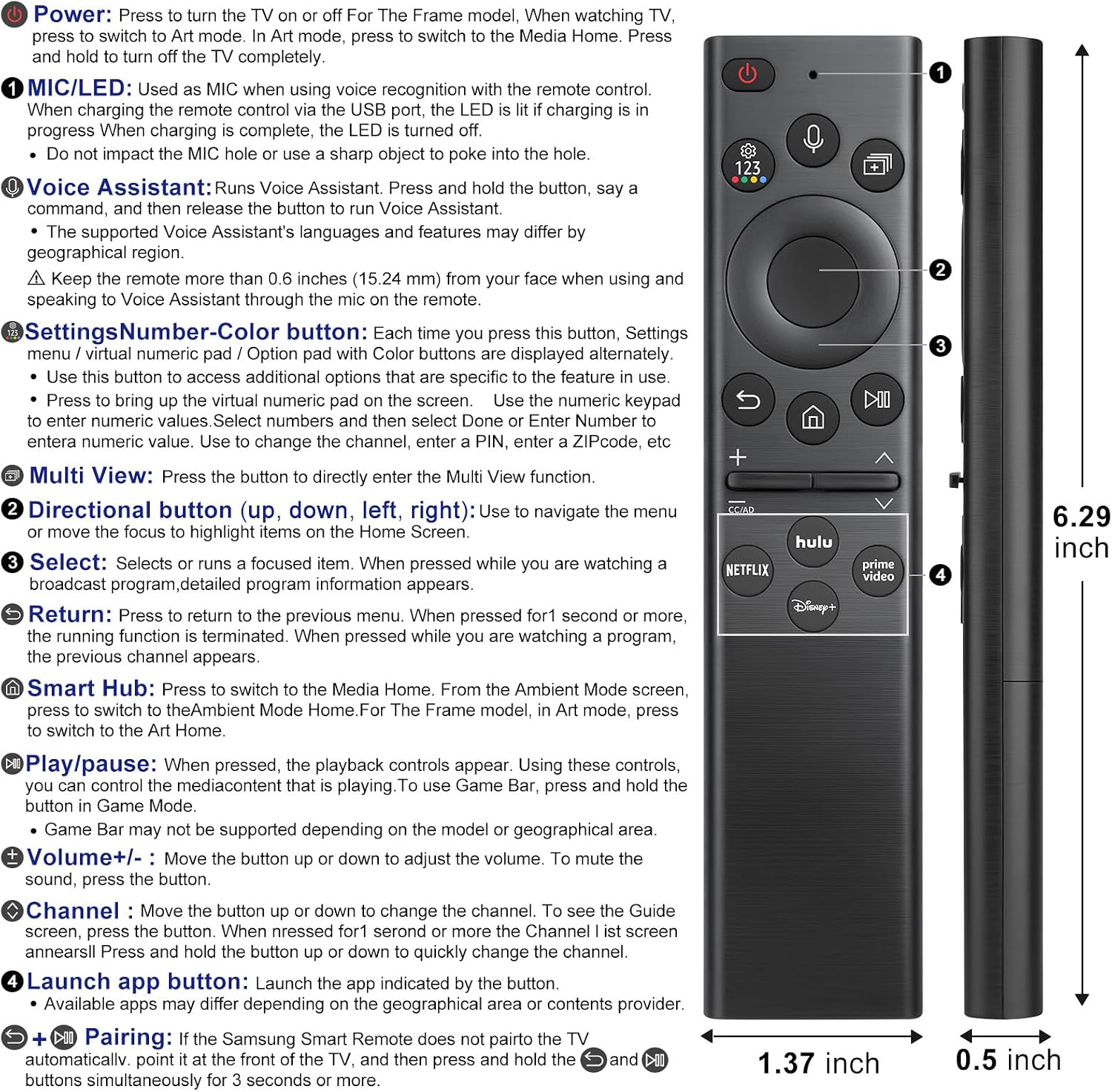 Thumbnail 6 de Voice Remote BN59-01385A for Samsung TVs