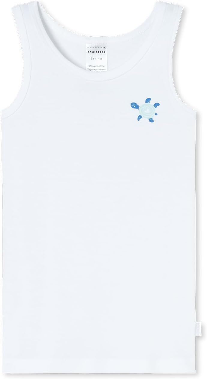 Detalle de Schiesser 2 Pack Unterhemd Feinripp in cotone biologico al 100% | Taglie 92–140