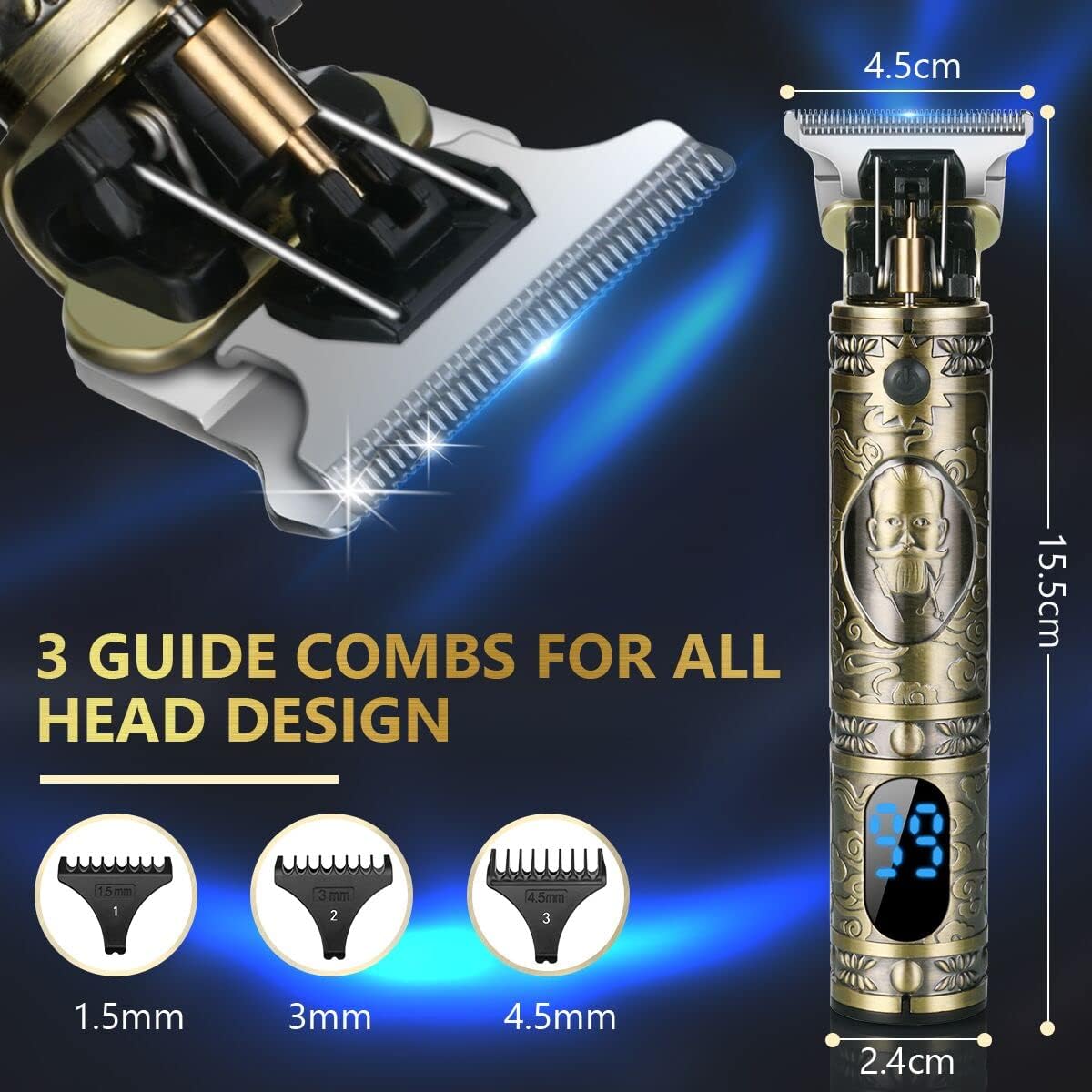 Thumbnail 5 de URAQT T-Blade Trimmer 3 guide combs