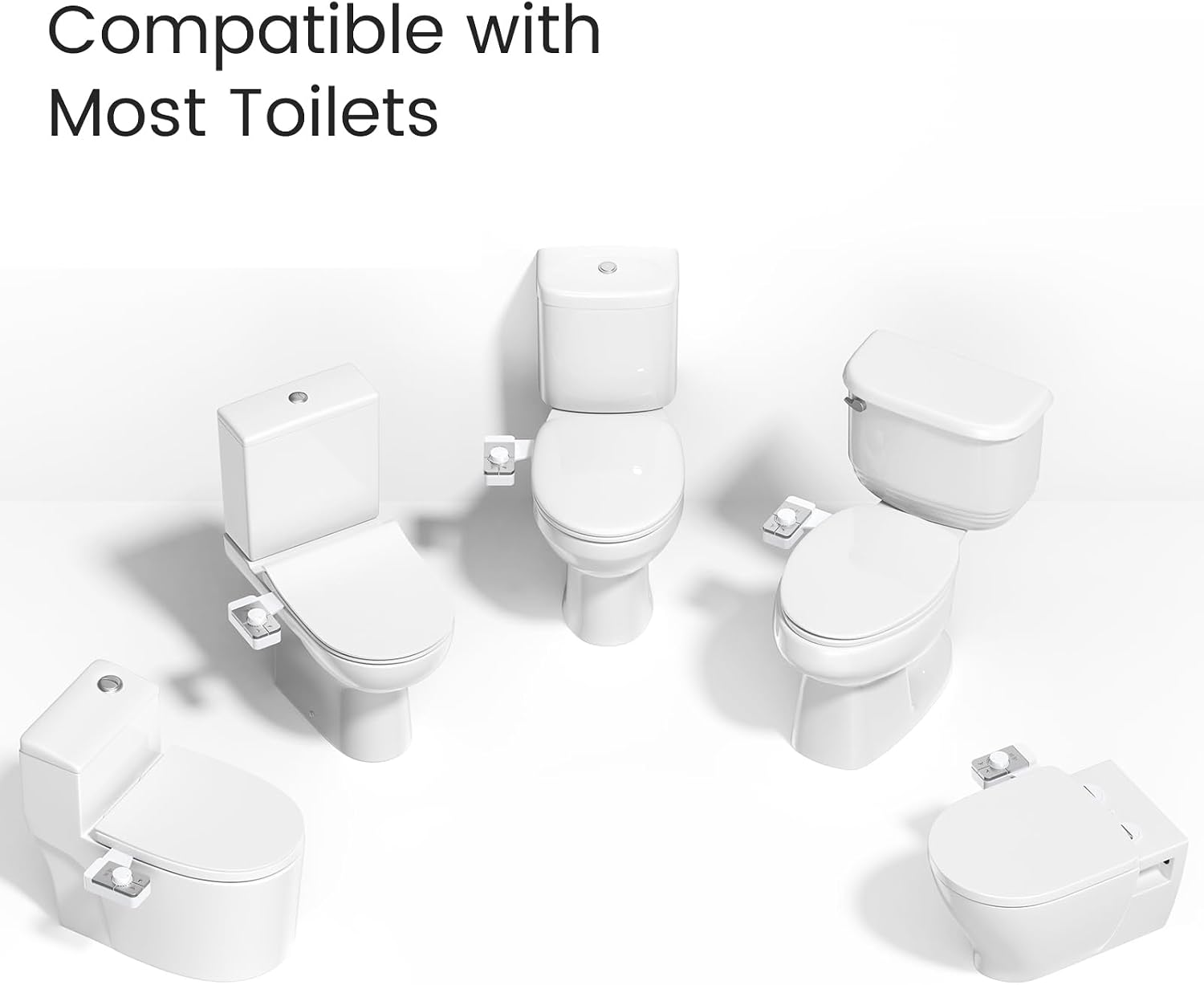 Thumbnail 5 de SHIKITEK LCAJK-001SW-CA Bidet Attachment, Dual Nozzles, Self-Cleaning