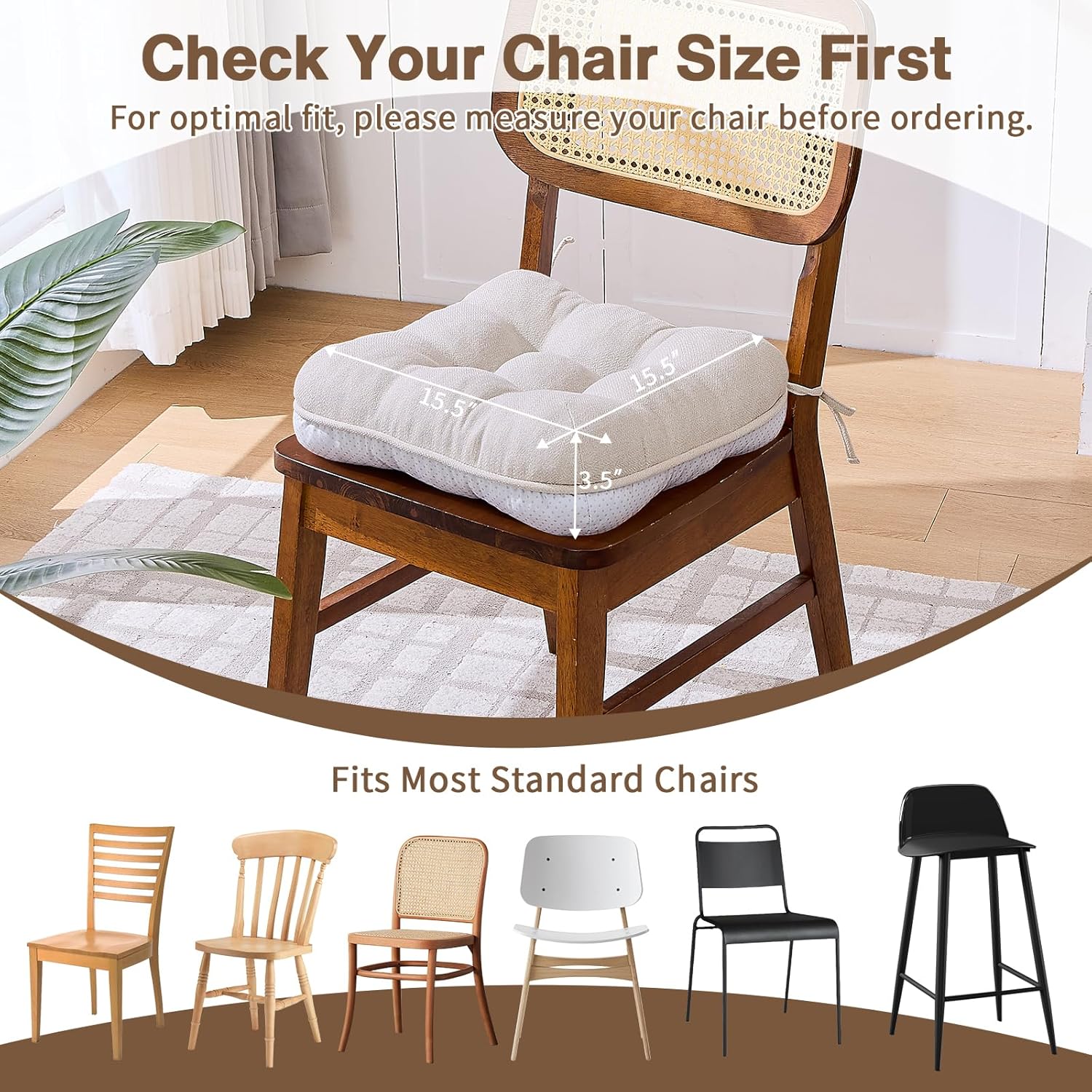 Thumbnail 6 de BETU Chair Cushions 3.5" Thick Seat Pad