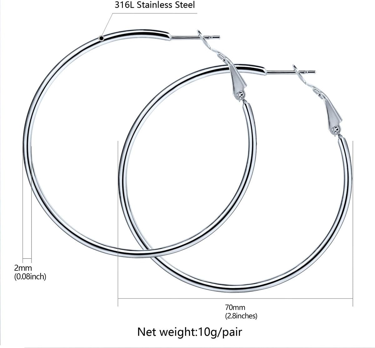 Thumbnail 2 de FOCALOOK Boucles Créoles Argent 30–100 mm