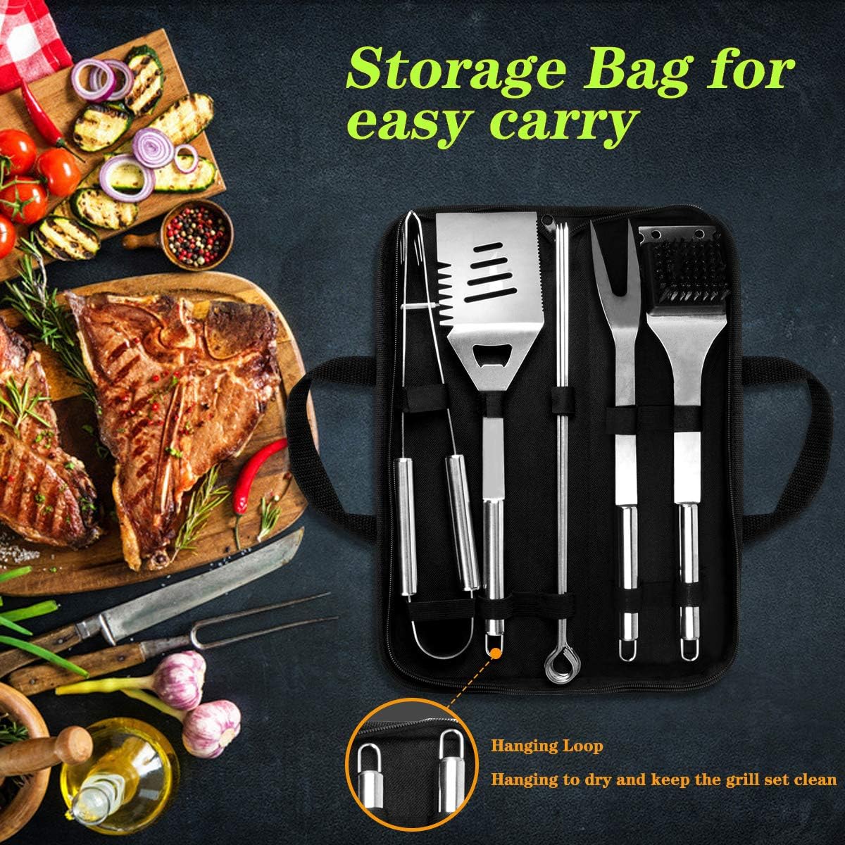 Detalle 1 de 10PCS BBQ Grill Tool Set 10-piece kit