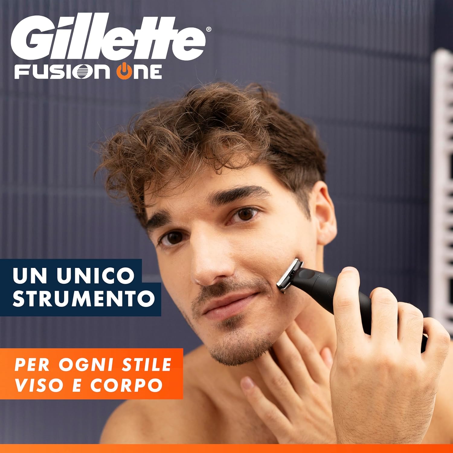 Thumbnail 1 de Gillette Fusion One rasoio elettrico uomo per barba e corpo, testina oscillante, senza fili, impermeabile, autonomia fino a 45 min