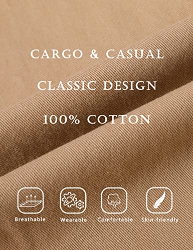 Thumbnail 4 de iCKER Mens Multi-Pocket Cotton Shorts Cargo Shorts (Khaki, 32) – Loose Fit Camouflage