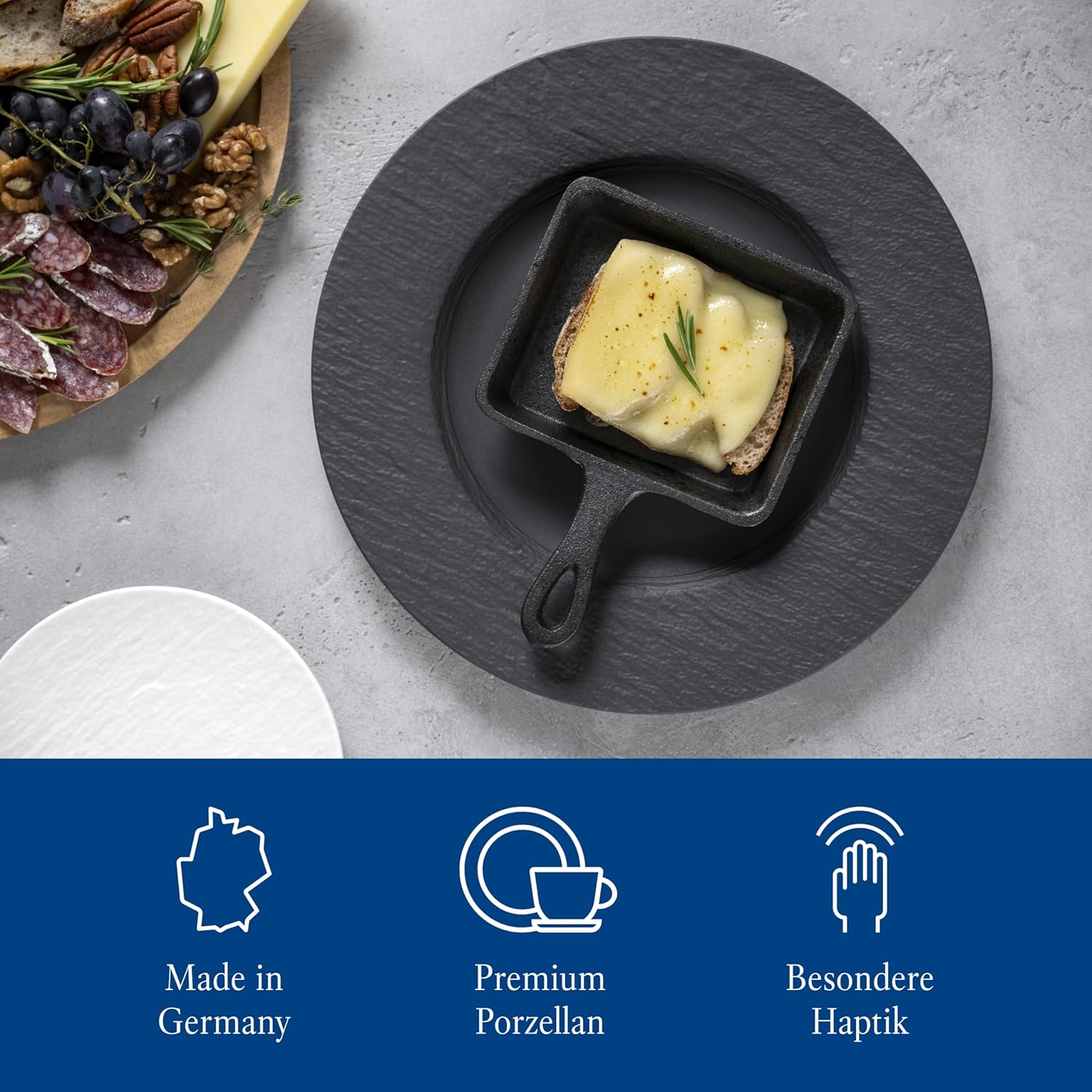 Thumbnail 3 de Villeroy & Boch Manufacture Rock Speiseteller 27 cm 🍽