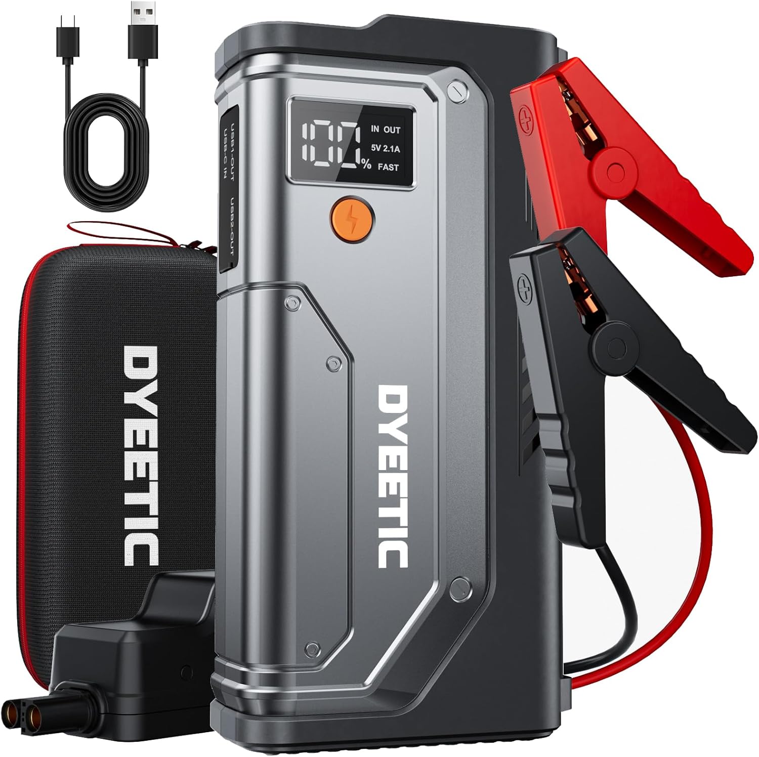 Detalle de DYEETIC D16 Starthilfe Powerbank – 7000A Backup für 12V Fahrzeuge