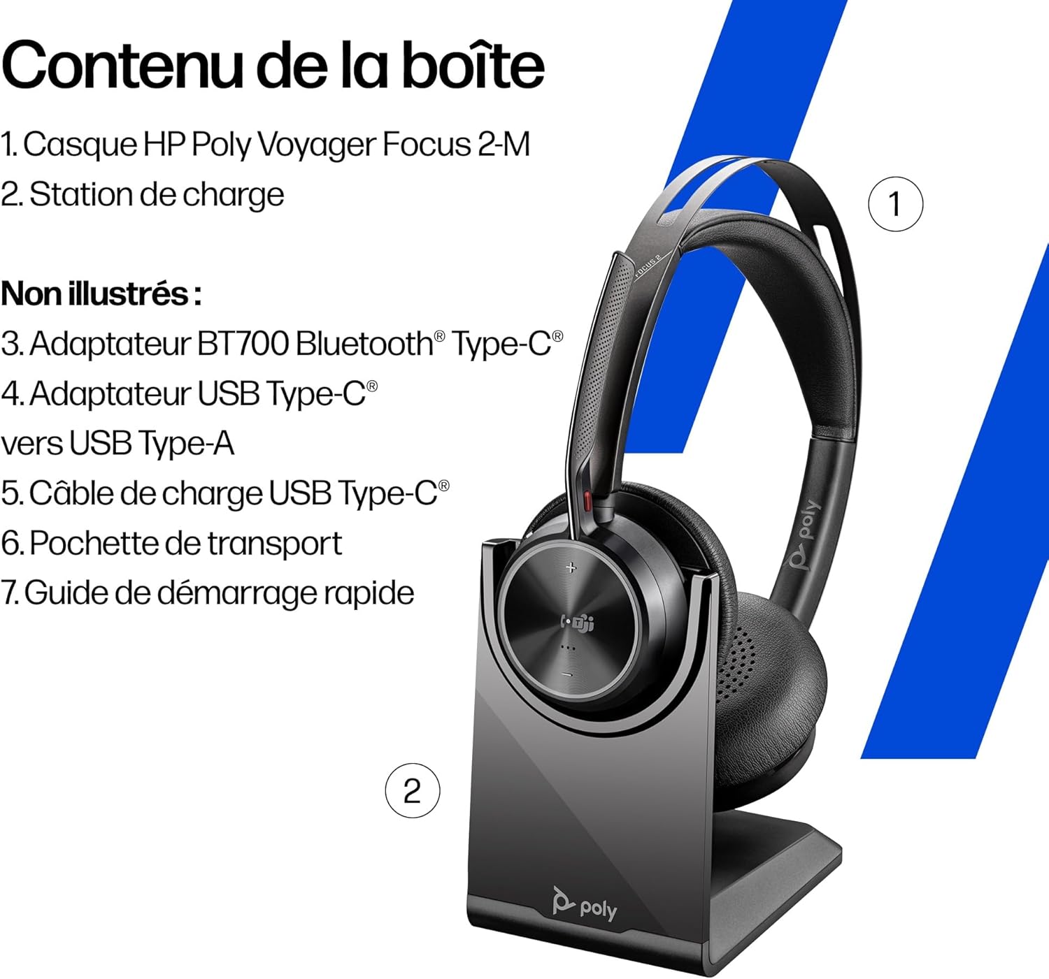 Thumbnail 6 de Poly Voyager Focus 2 UC sans fil