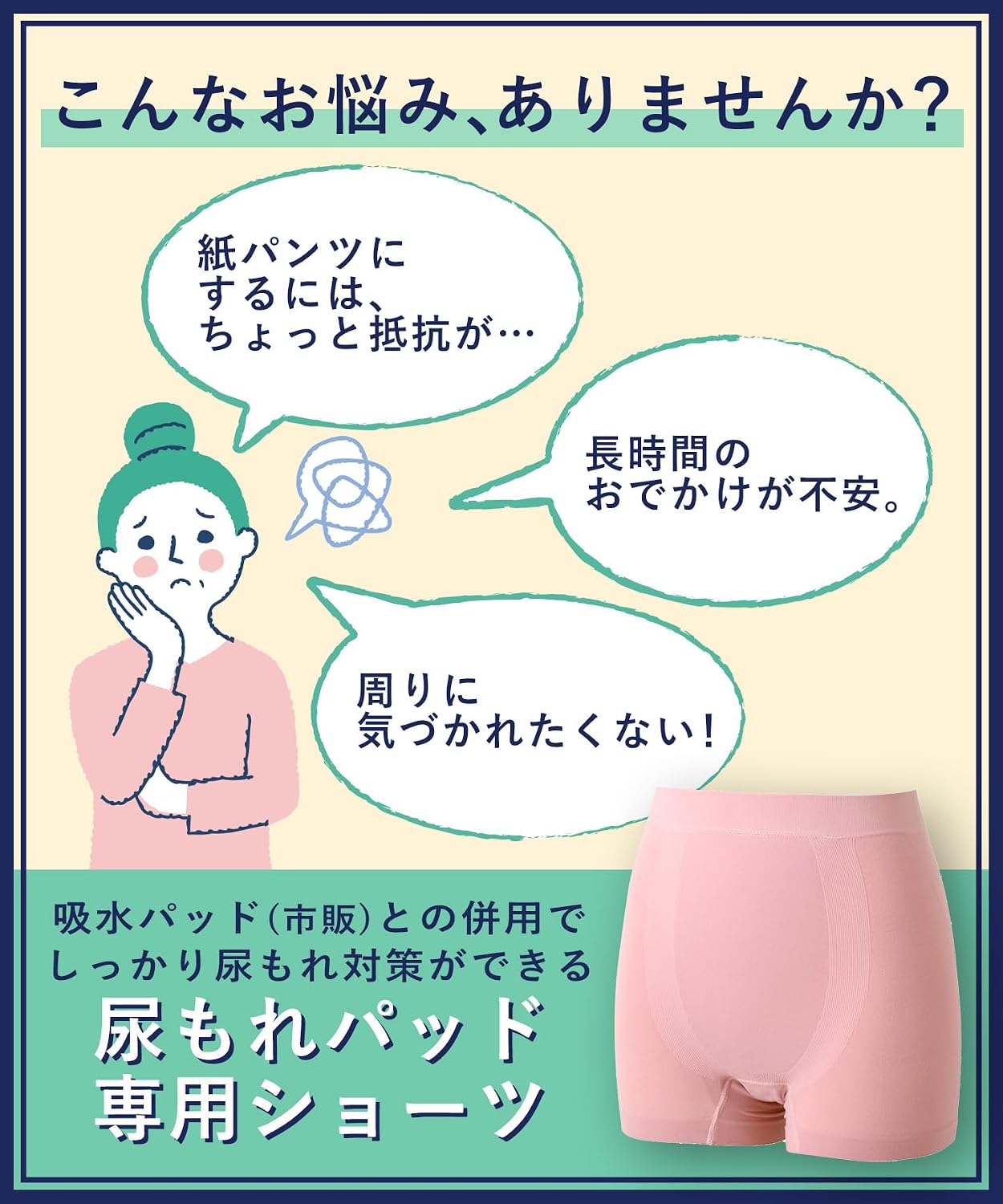 Detalle de ワコール らくラクパートナー DPL202 尿もれパッド専用ショーツ S-L・市販パッド対応