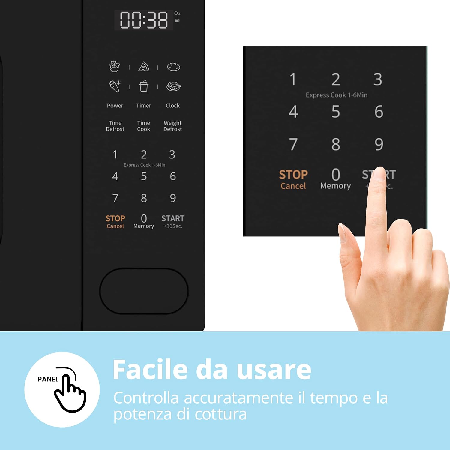 Thumbnail 6 de COMFEE' CM-E202CC(BK) Microonde Digitale 700 W, 20 L – Compatto e Versatile