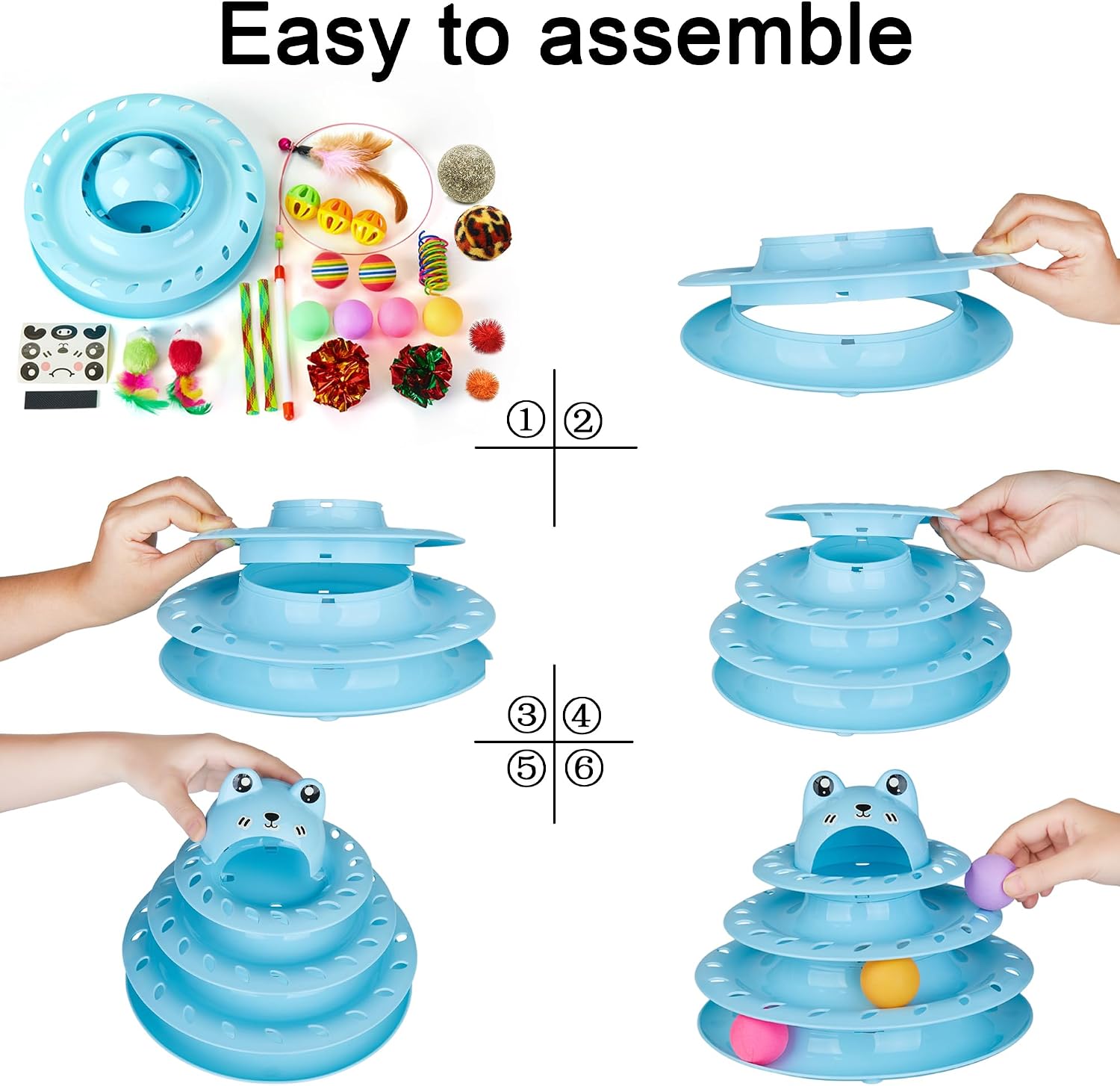 Detalle de Suhaco 26 PCS cat track toys set