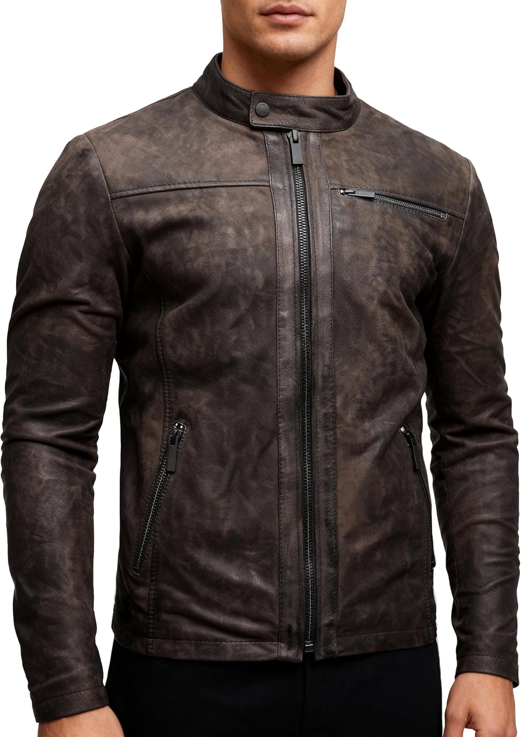 Thumbnail 1 de Crone Epic Lederjacke Cleane Basic Herren