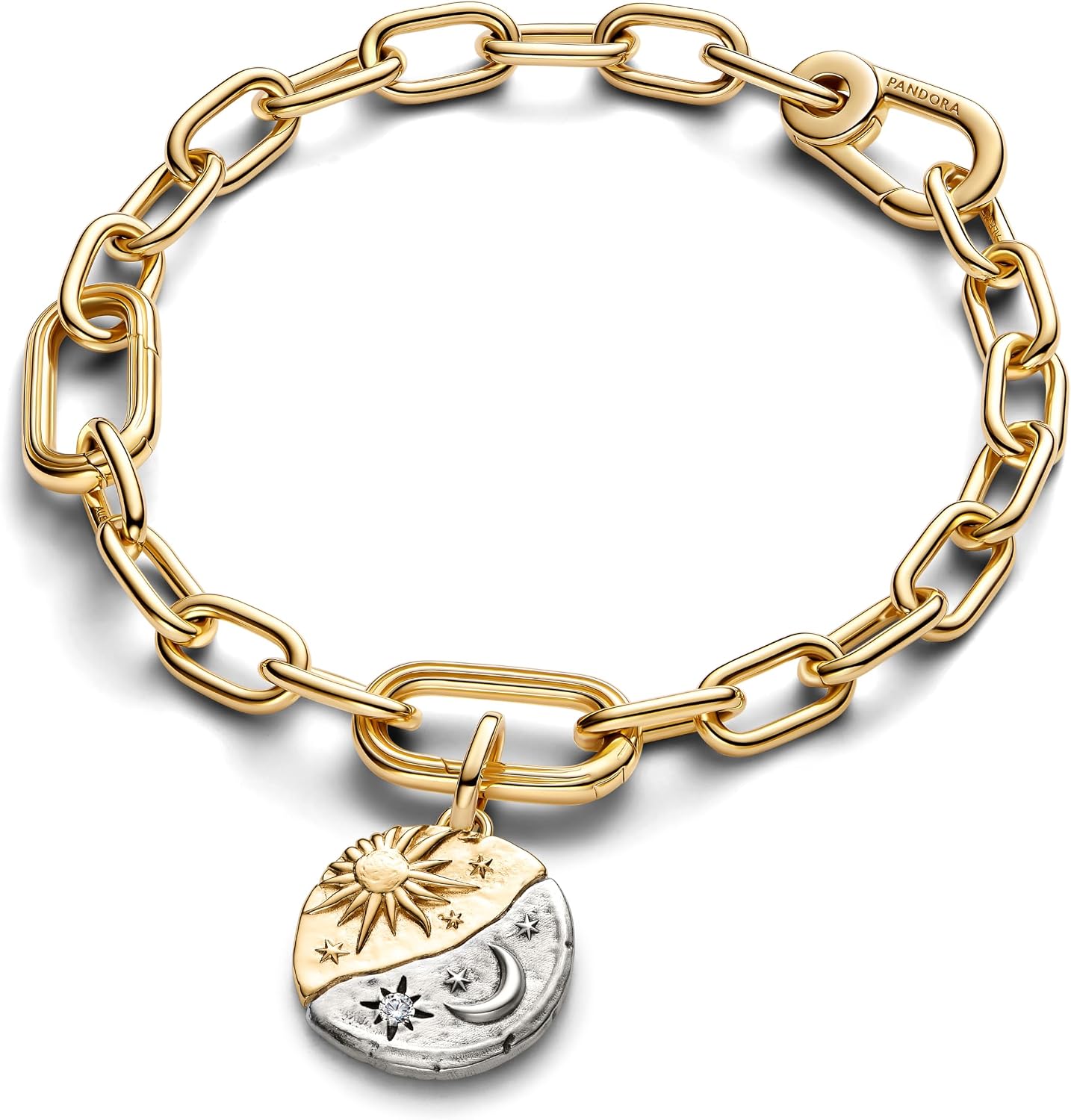 Detalle 2 de PANDORA Sonne und Mond Medaillon-Charm 763977C01 – Charm Anhänger aus 925-Sterling
