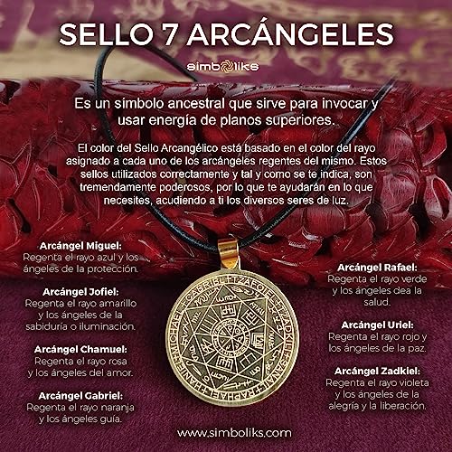 Thumbnail 6 de Simboliks Sello Siete Arcángeles: anillo ajustable de acero inoxidable con amuleto de protección