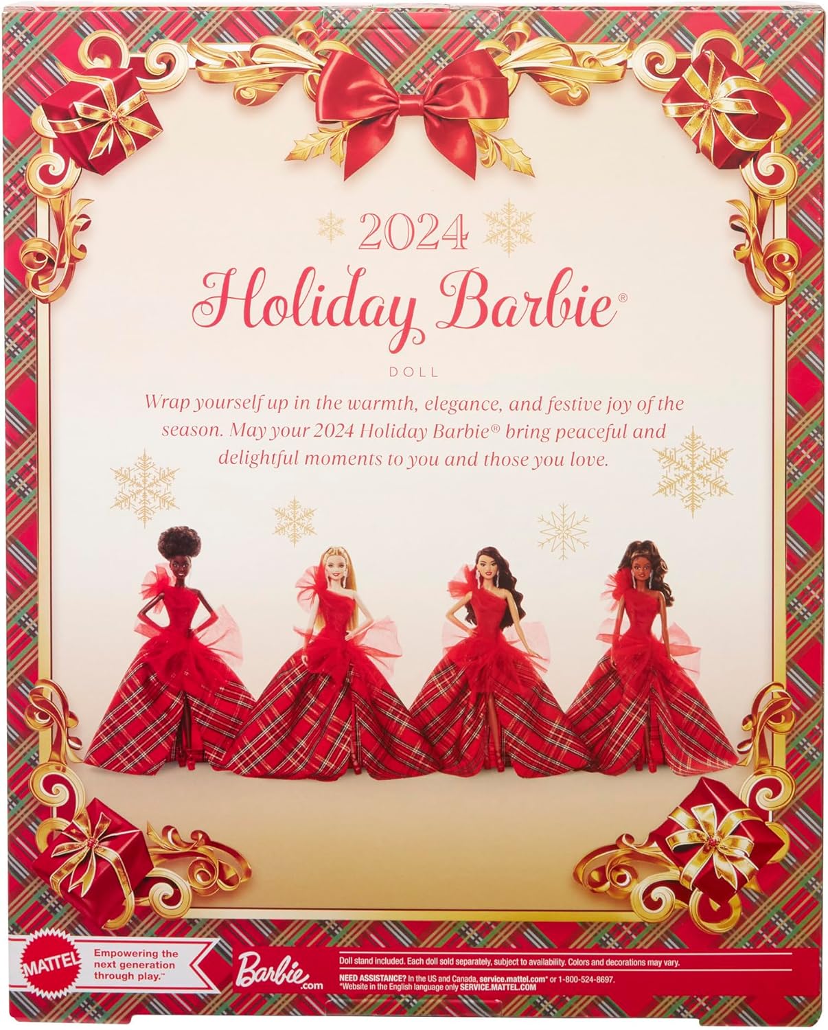 Detalle 2 de Barbie Signature HRM67 – Abito quadri con fiocco rosso e confezione da esposizione