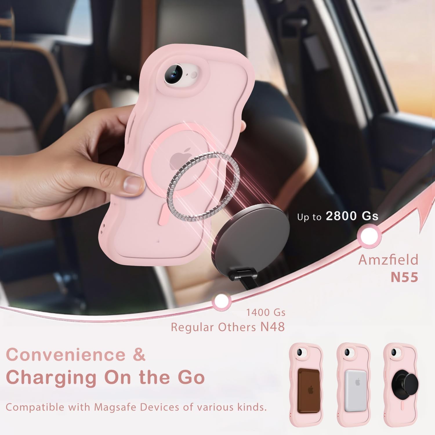 Thumbnail 1 de Amzfield Magnetic 16e Case for iPhone