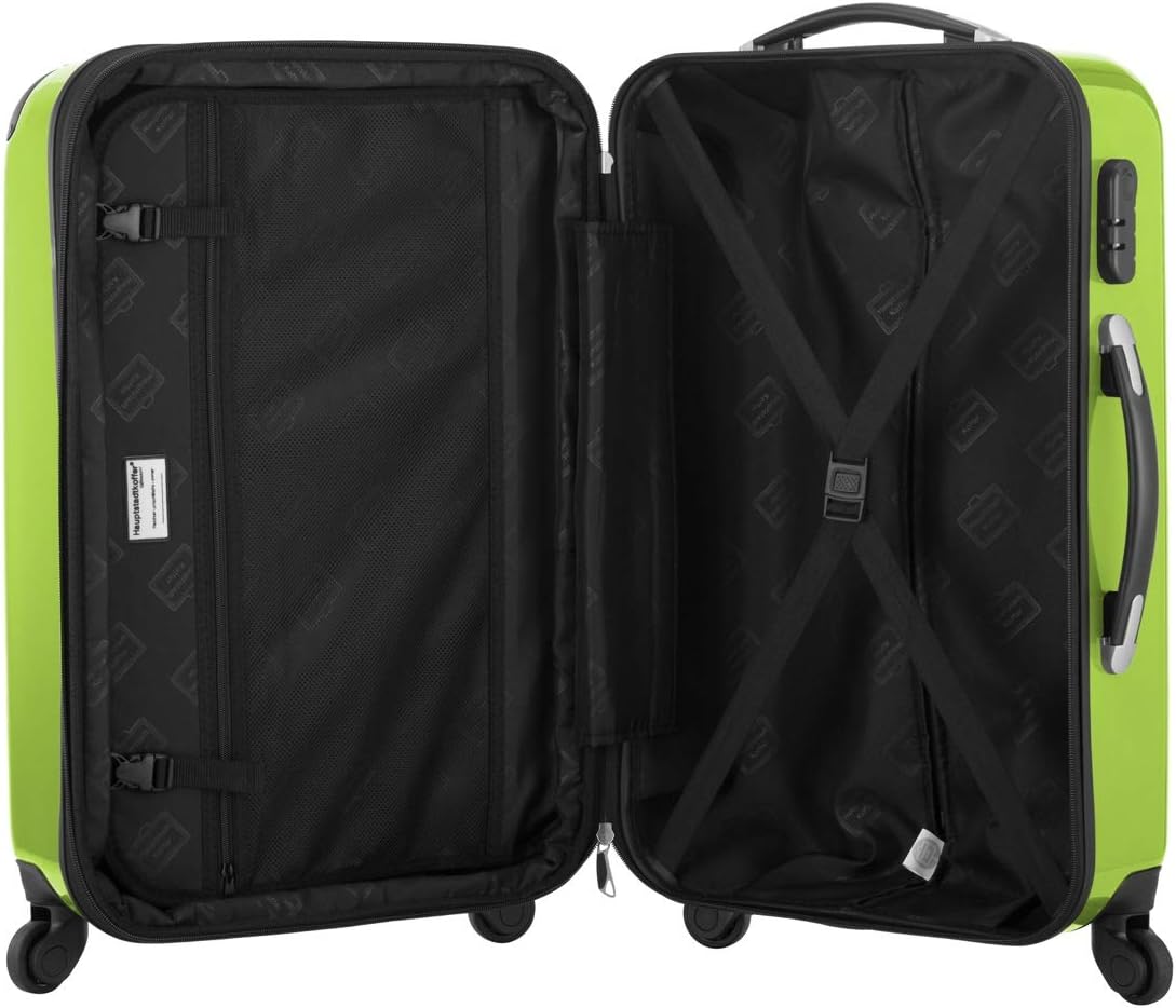 Detalle de Hauptstadtkoffer Alex – Valise rigide extensible 75 cm (119 L) avec serrure à combinaison et 4 doubles roues, pomme verte