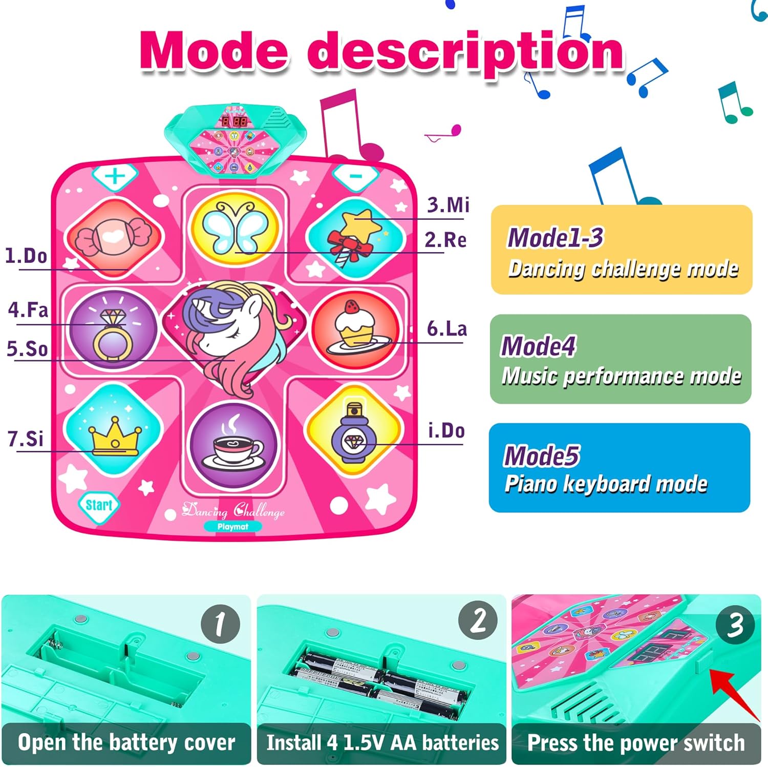 Thumbnail 3 de Kusntin Unicorn Dance Mat 5 Modes
