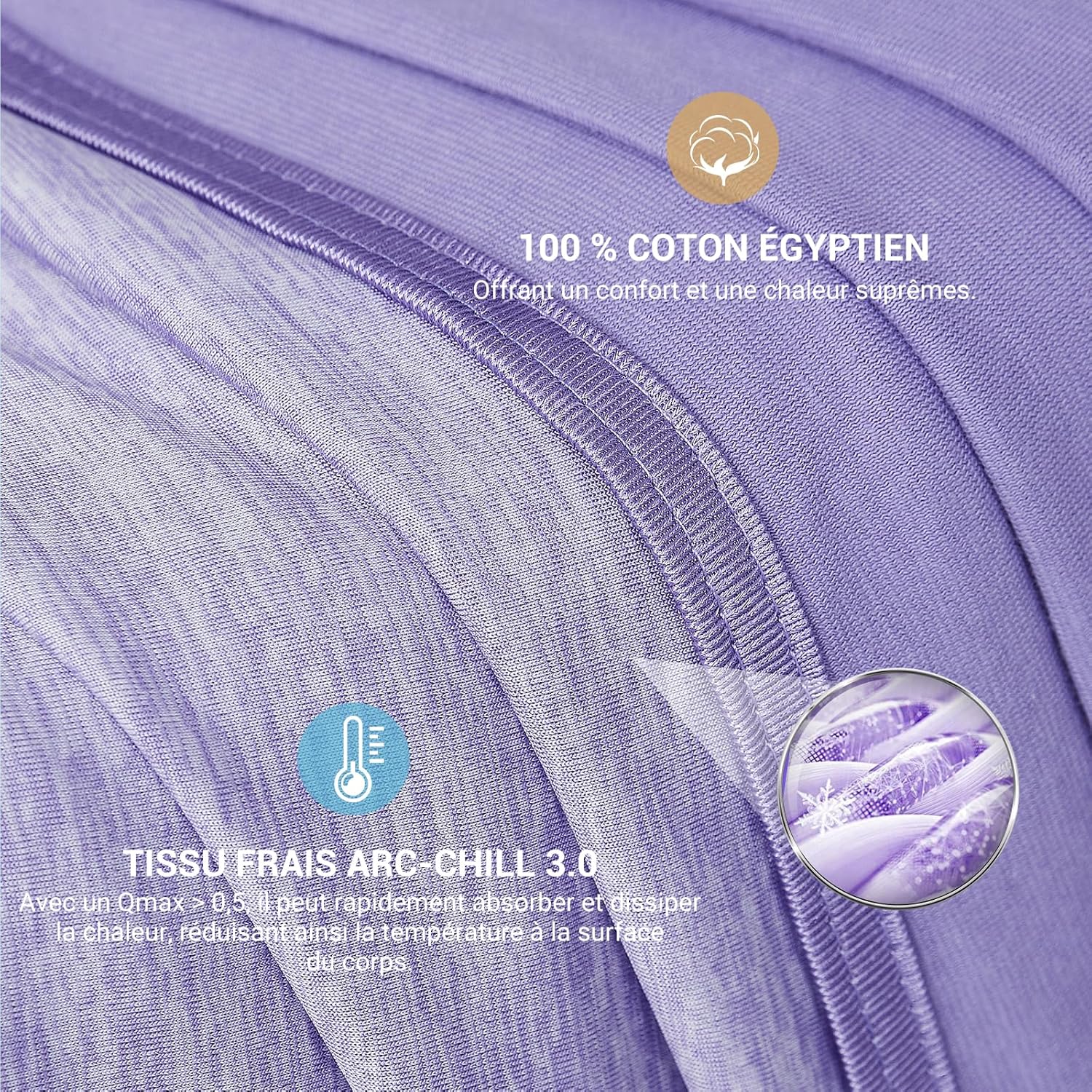 Thumbnail 3 de Elegear Couverture Rafraichissante d'été 2 en 1 Arc-Chill 3.0 – Pourpre 200x220cm