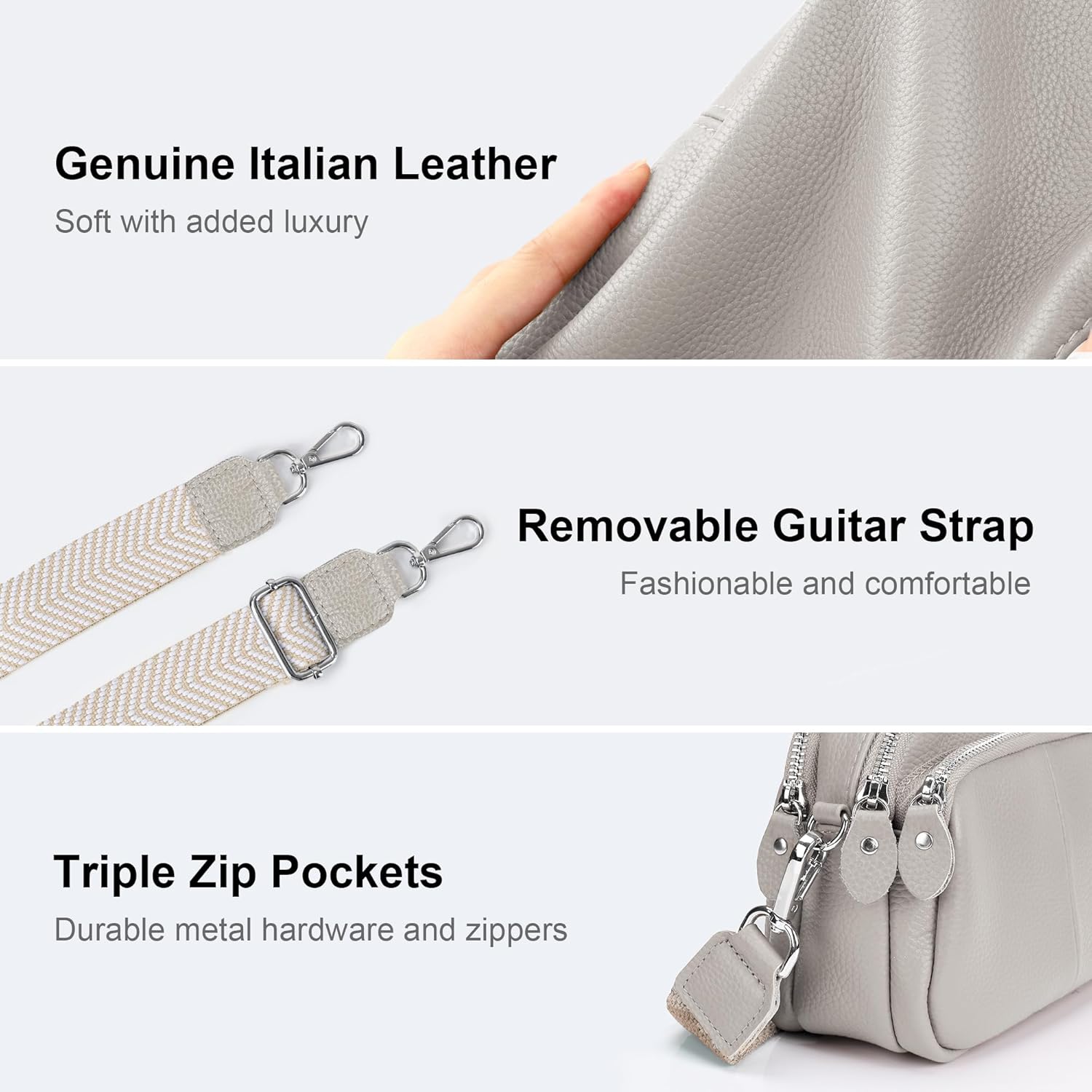 Thumbnail 3 de befen Ladies Shoulder Bag Real Leather Handbag: Small Crossbody for Daily Use