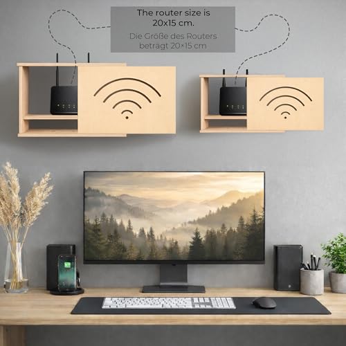 Thumbnail 1 de OHANA Router Schrank – Wandbox 40 × 9,5 × 32 cm, Made in EU