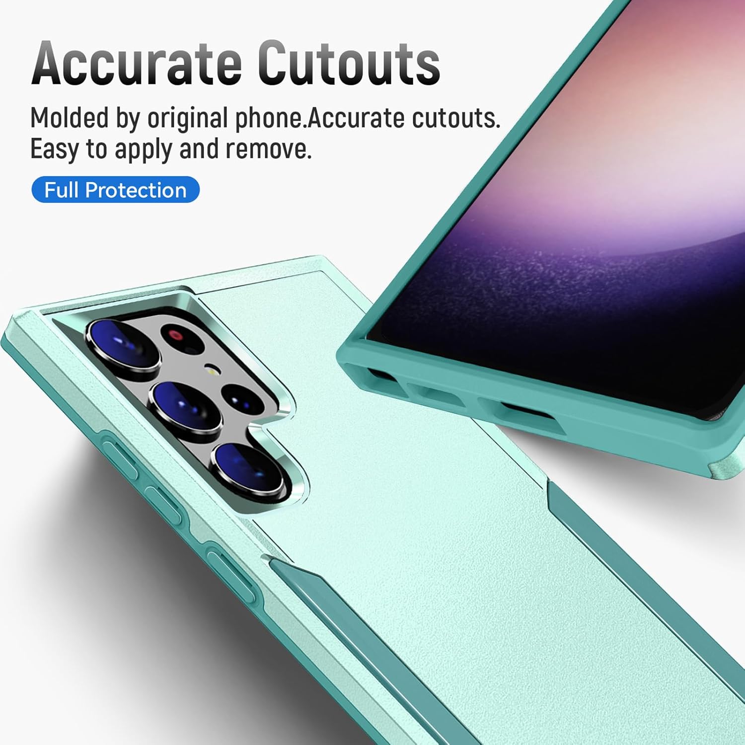 Thumbnail 6 de Samsung Galaxy S23 Ultra Case with Screen Protector – Heavy Duty Double-Layer Protection in Green