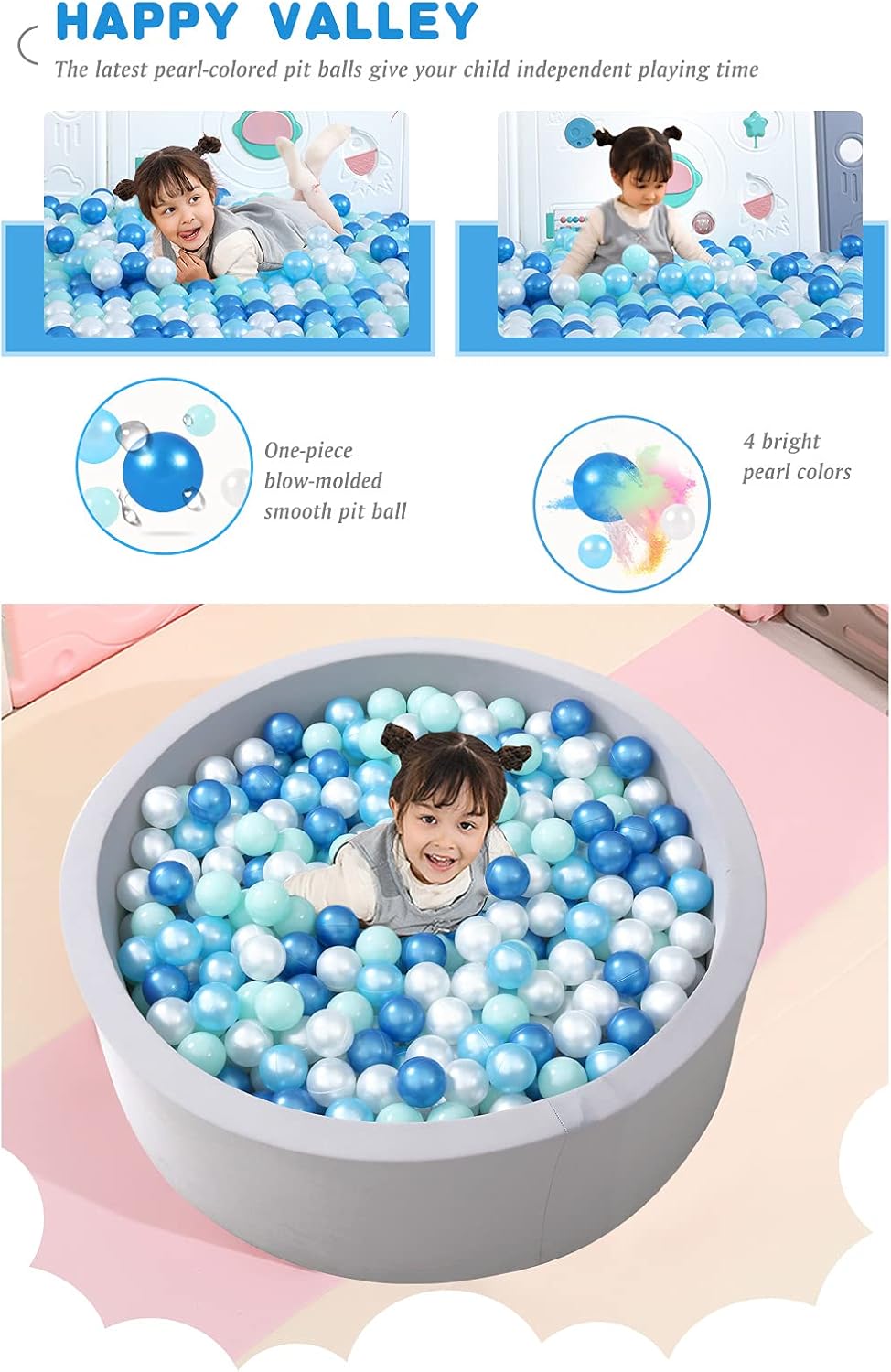 Thumbnail 6 de STARBOLO Ball Pit Balls for Toddlers – 200 PCS, BPA & Phthalate Free, 2.2-Inch Crush-Proof Soft Plastic Balls