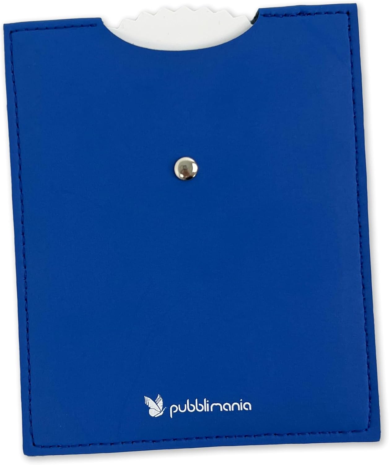 Detalle de Pubblimania Parkscheibe Maxi Blau Luxusmodell – Soft-Touch Kunstleder, EU-Einsatz