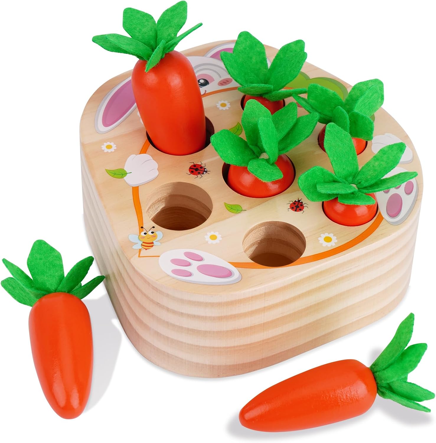 Detalle de KMTJT Rabbit Carrot Harvest Montessori Toy
