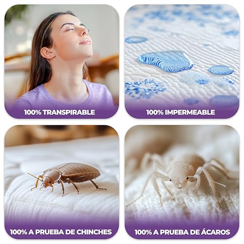 Thumbnail 2 de Utopia Bedding Funda de Colchón 135 x 190 x 30 cm Impermeable con Cremallera, Certificado Oeko-Tex, Cubre Colchon