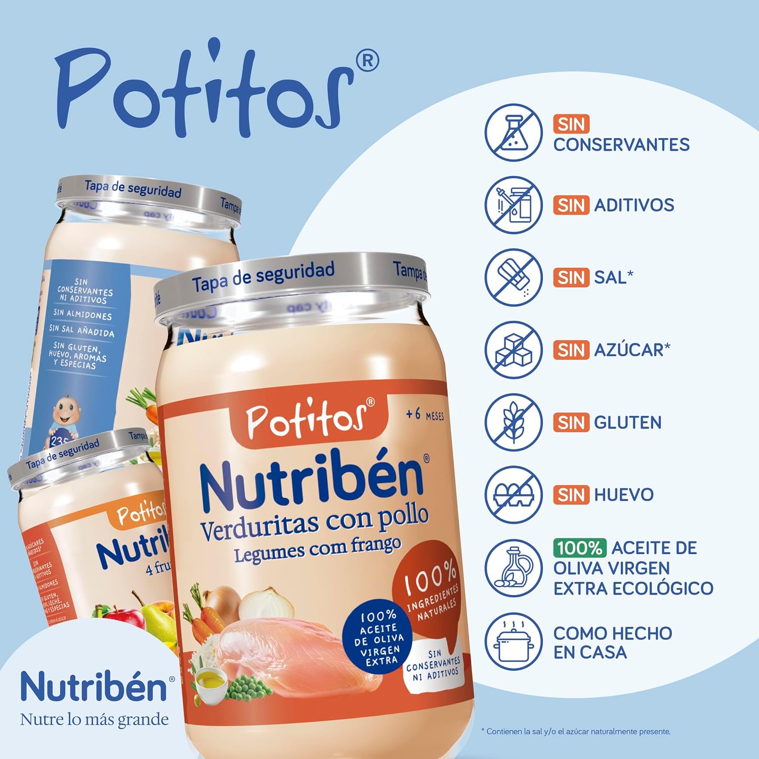 Detalle 2 de Nutribén Potitos Menestra de Cordero 6x235g