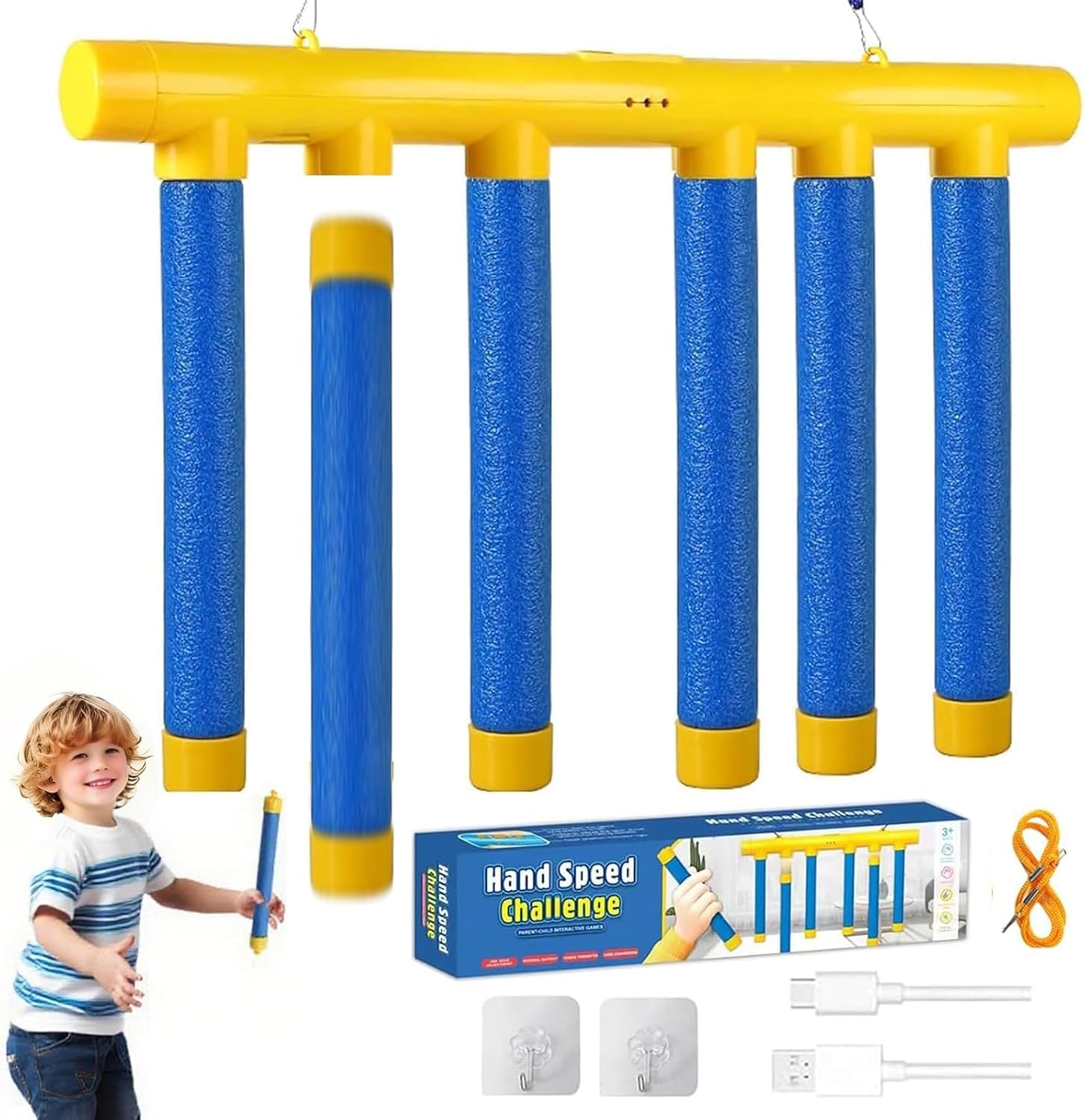Detalle de Guopai Catching Sticks Game: Reaction Training Toy with Adjustable Speed