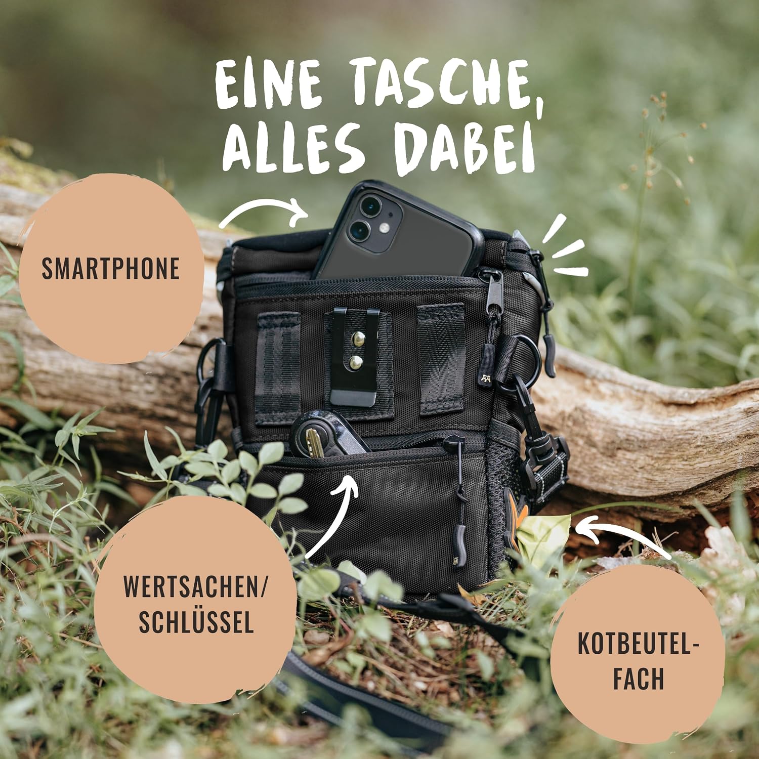Detalle 2 de Rudelkönig Leckerlitasche für Hunde 🐾