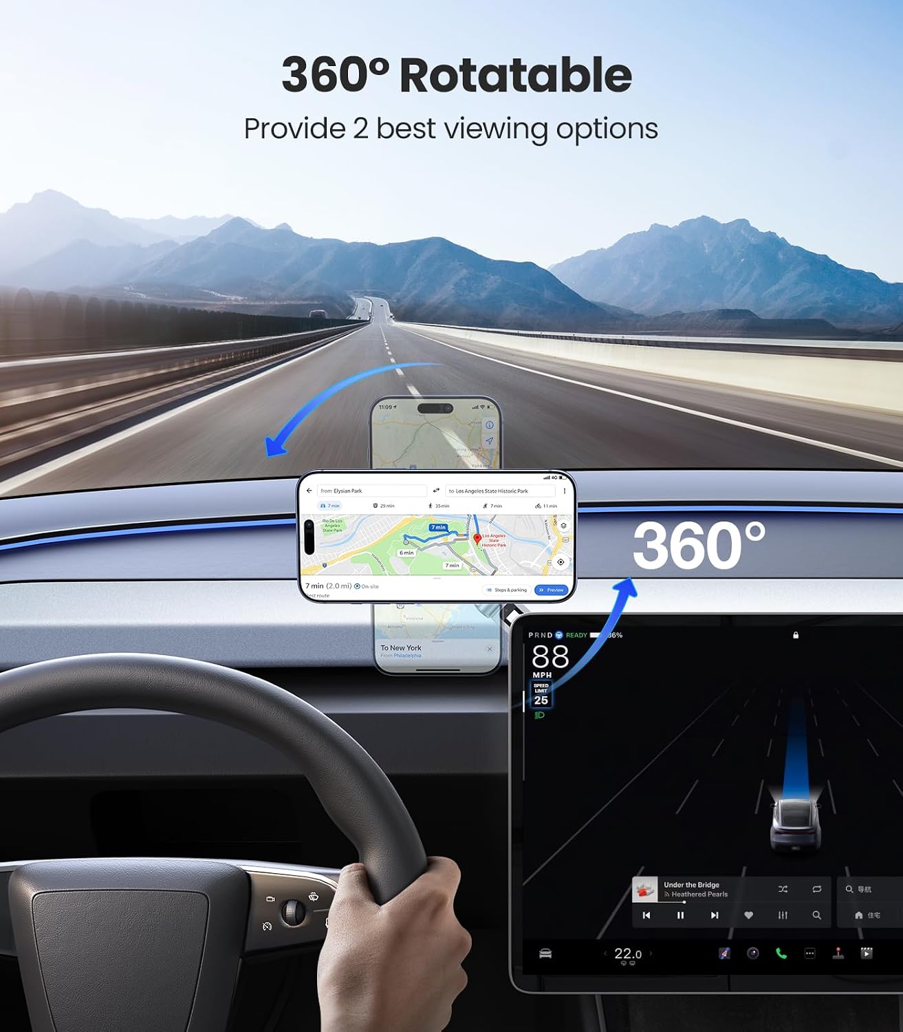 Thumbnail 6 de VICSEED Tesla Phone Mount for Model 3/Y