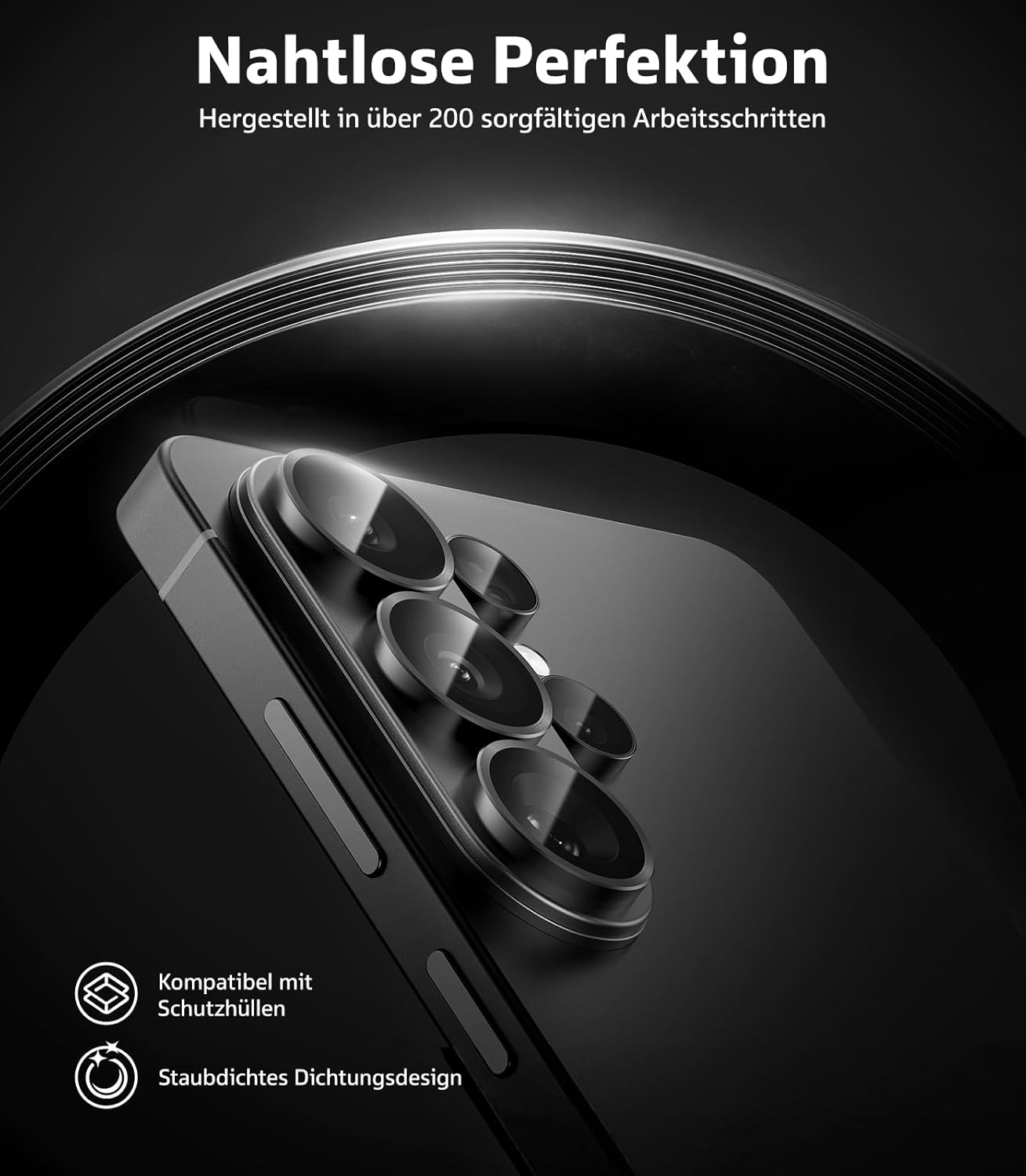 Detalle de TORRAS Kameraschutz für Samsung Galaxy S26 Ultra – 9H+ Glas, militärische Bruchsicherheit, HD-Klarheit, einfache Montage