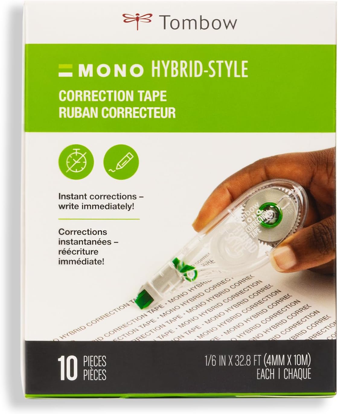 Thumbnail 1 de Tombow MONO Hybrid Correction Tape (10-Pack) with Easy Side-Action Applicator