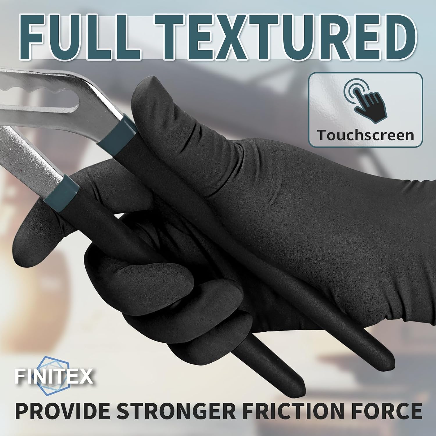 Detalle 2 de FINITEX X-Large 5mil Nitrile Disposable Gloves