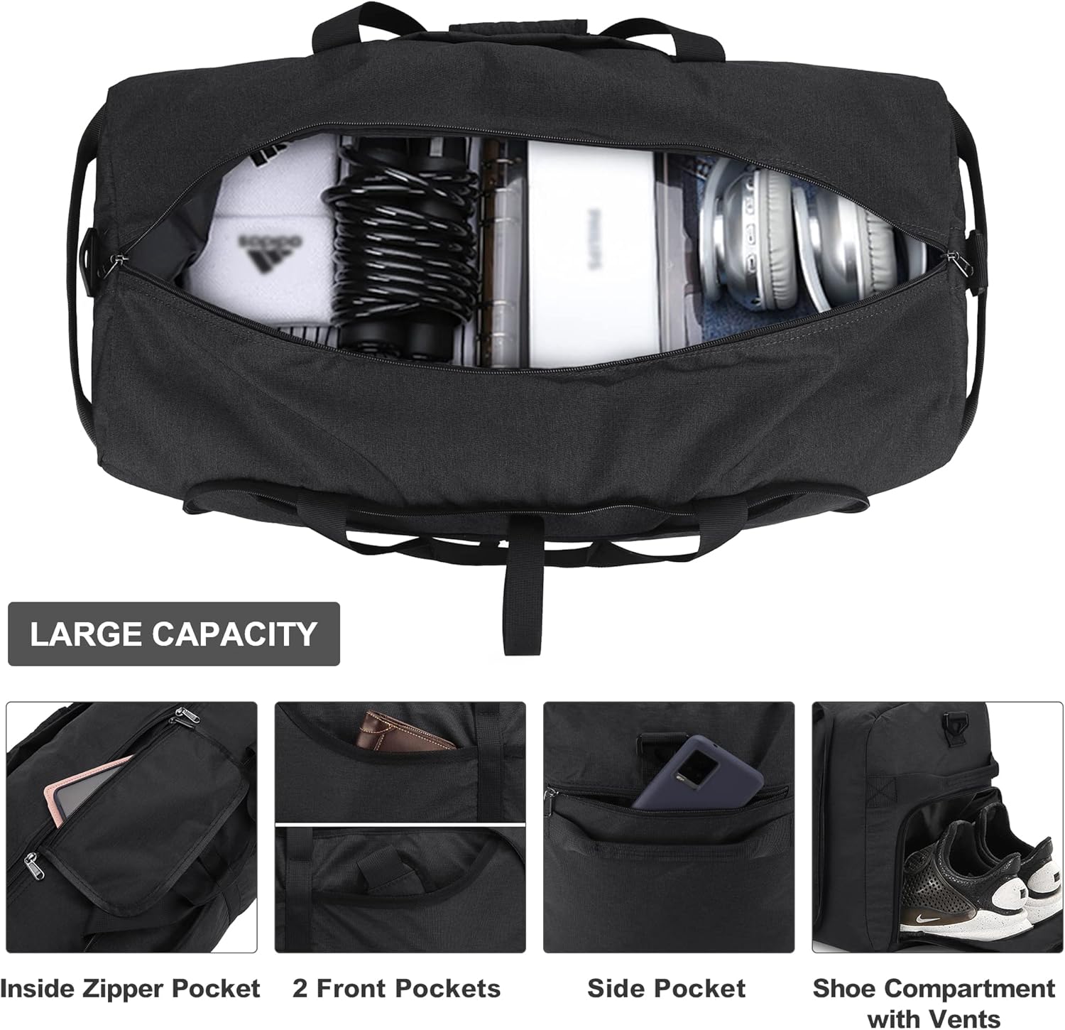Detalle 2 de Vogshow 80L Bolsa de Viaje Plegable