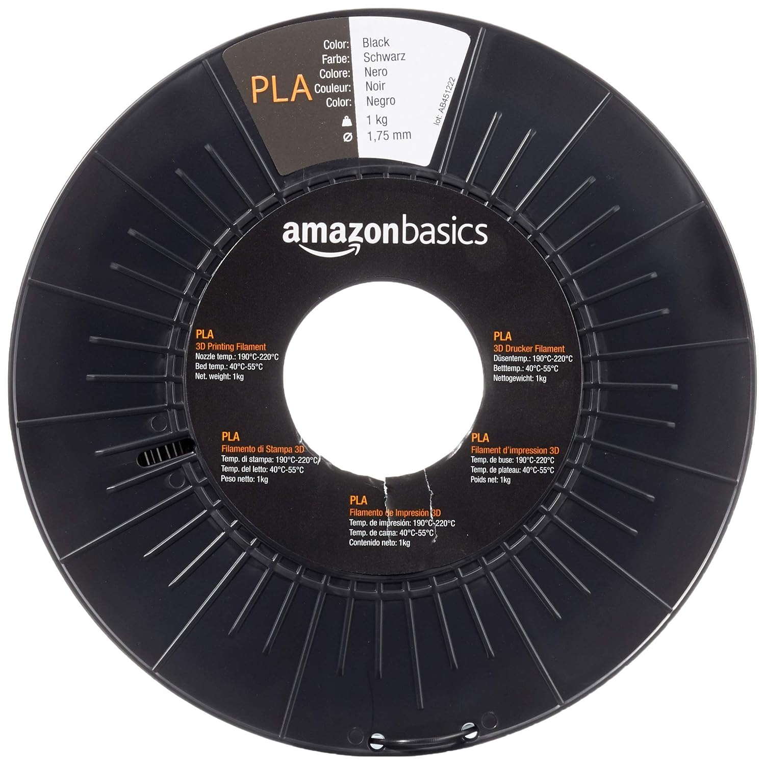 Thumbnail 6 de Amazon Basics Filamento 3D PLA 1.75 mm, Cinta 1 kg, Negro 🚀