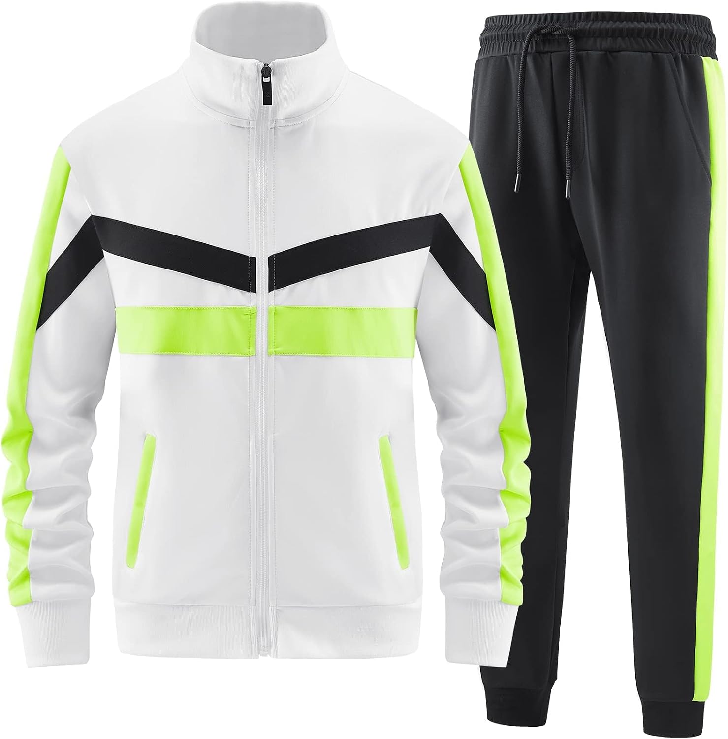 Thumbnail 6 de ANOTWENER Herren Trainingsanzug-Set mit durchgehendem Reißverschluss (Jacke + Jogginghose)