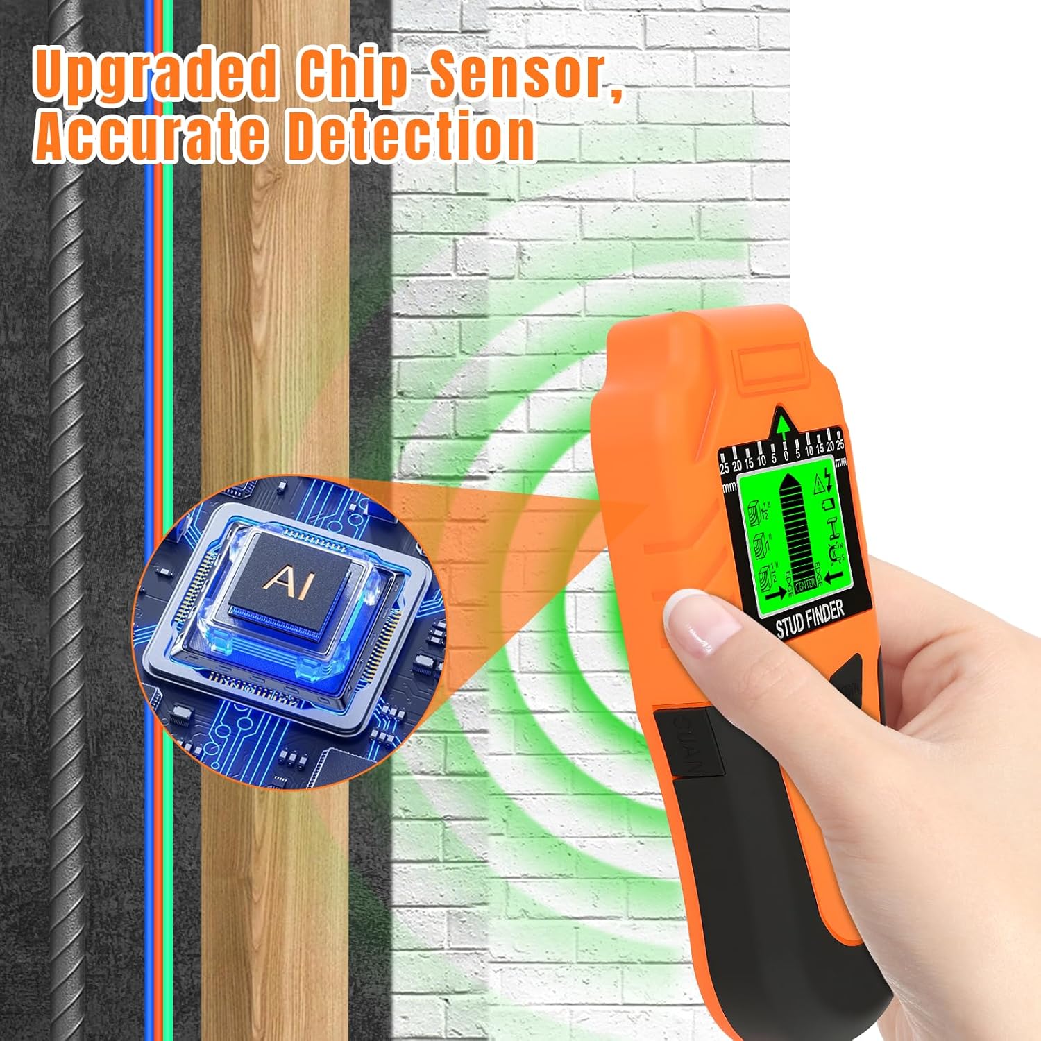 Detalle de Stud Finder Wall Scanner 6-in-1 with LCD Display